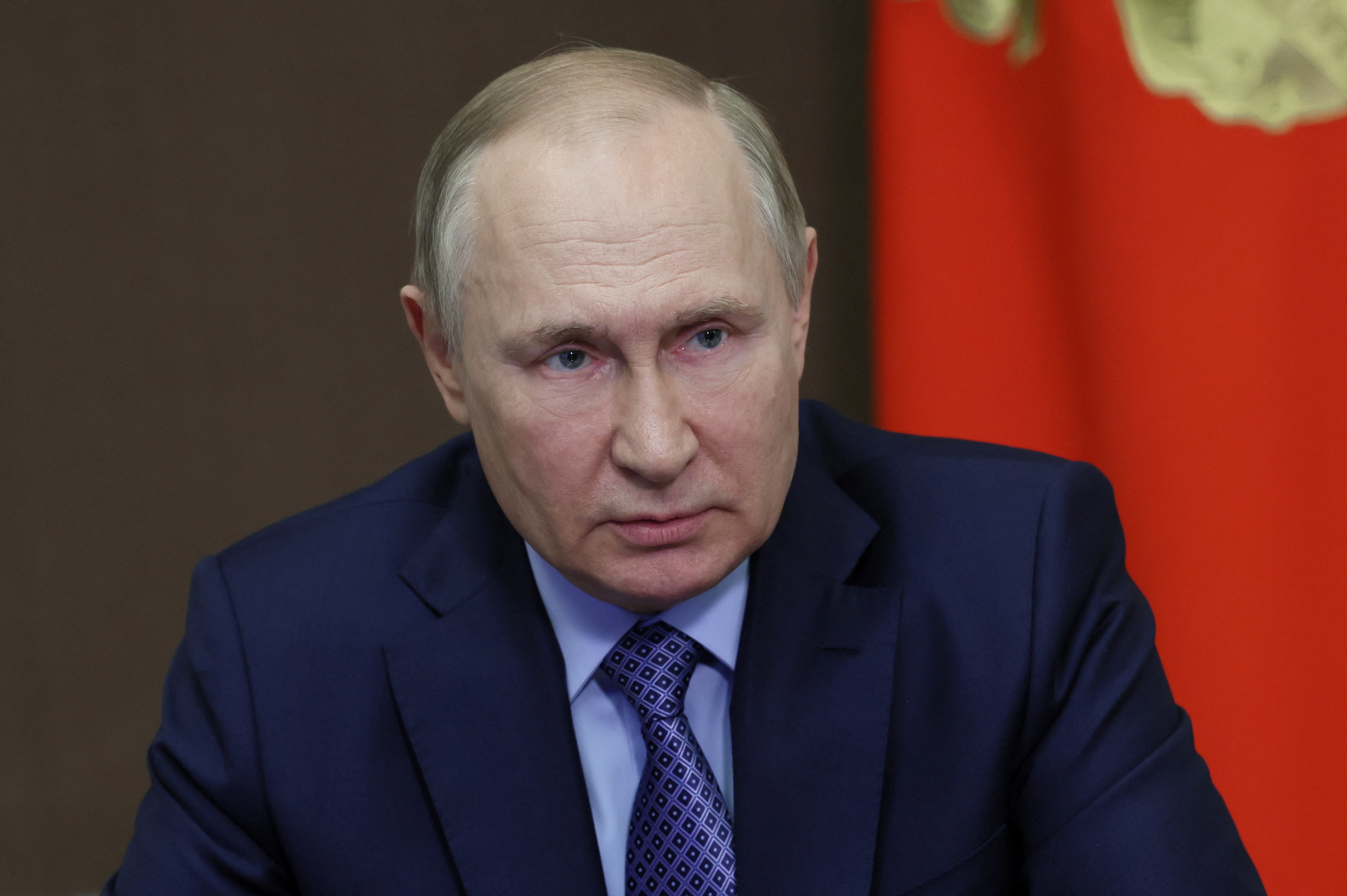 El presidente ruso, Vladimir Putin, preside una reunión con miembros del Consejo de Seguridad este miércoles (Sputnik/Mikhail Metzel/REUTERS)