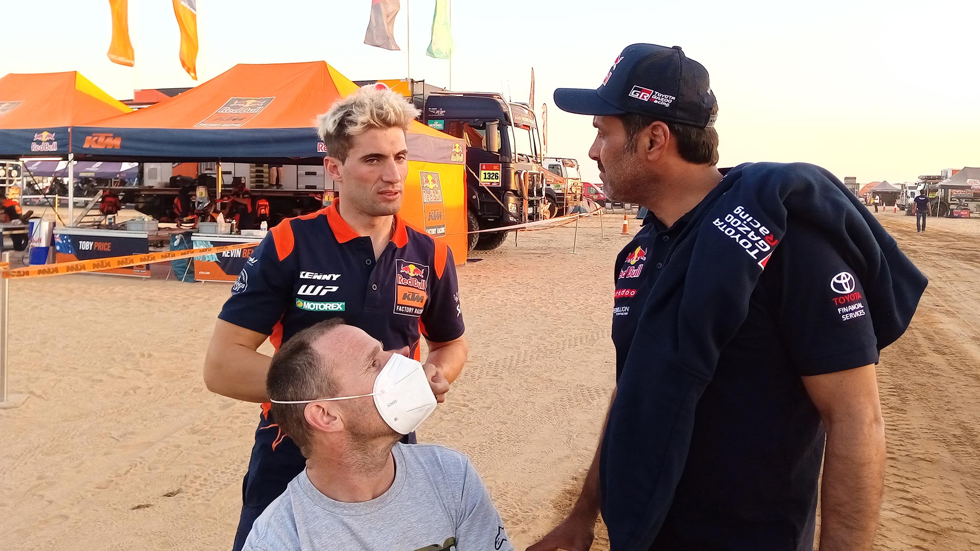 Junto a Kevin Benavides, el argentino que ganó en motos el Rally Dakar en 2021.