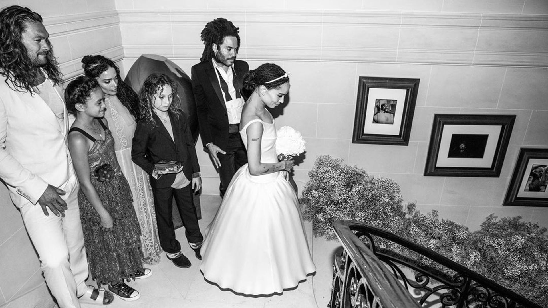 Jason Momoa y Lisa Bonet en el casamiento de Zoë Kravitz (@zoeisabellakravitz)