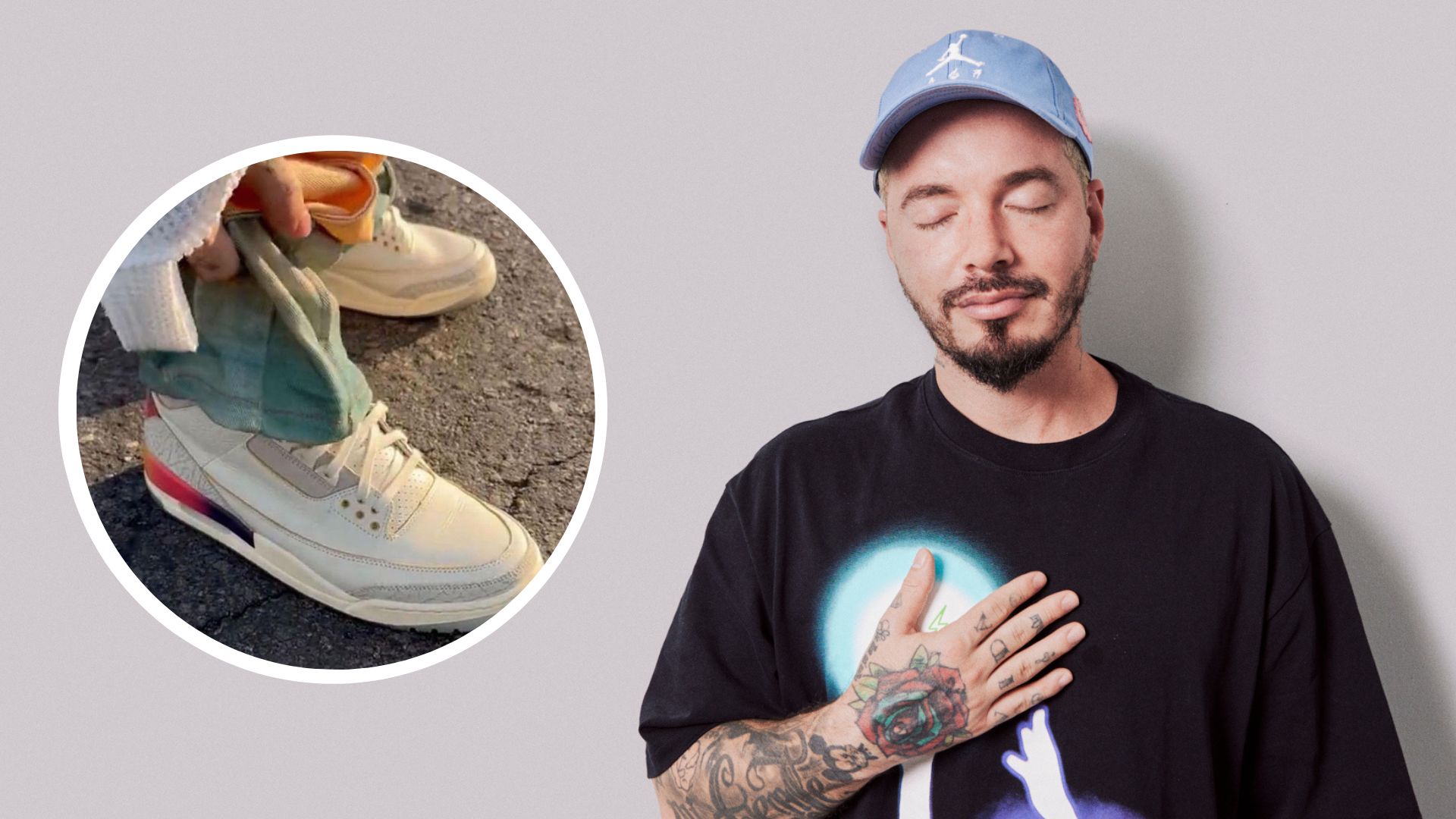 J Balvin mostró sus nuevas  zapatillas Jordan: le recuerdan el atardecer en Medellín