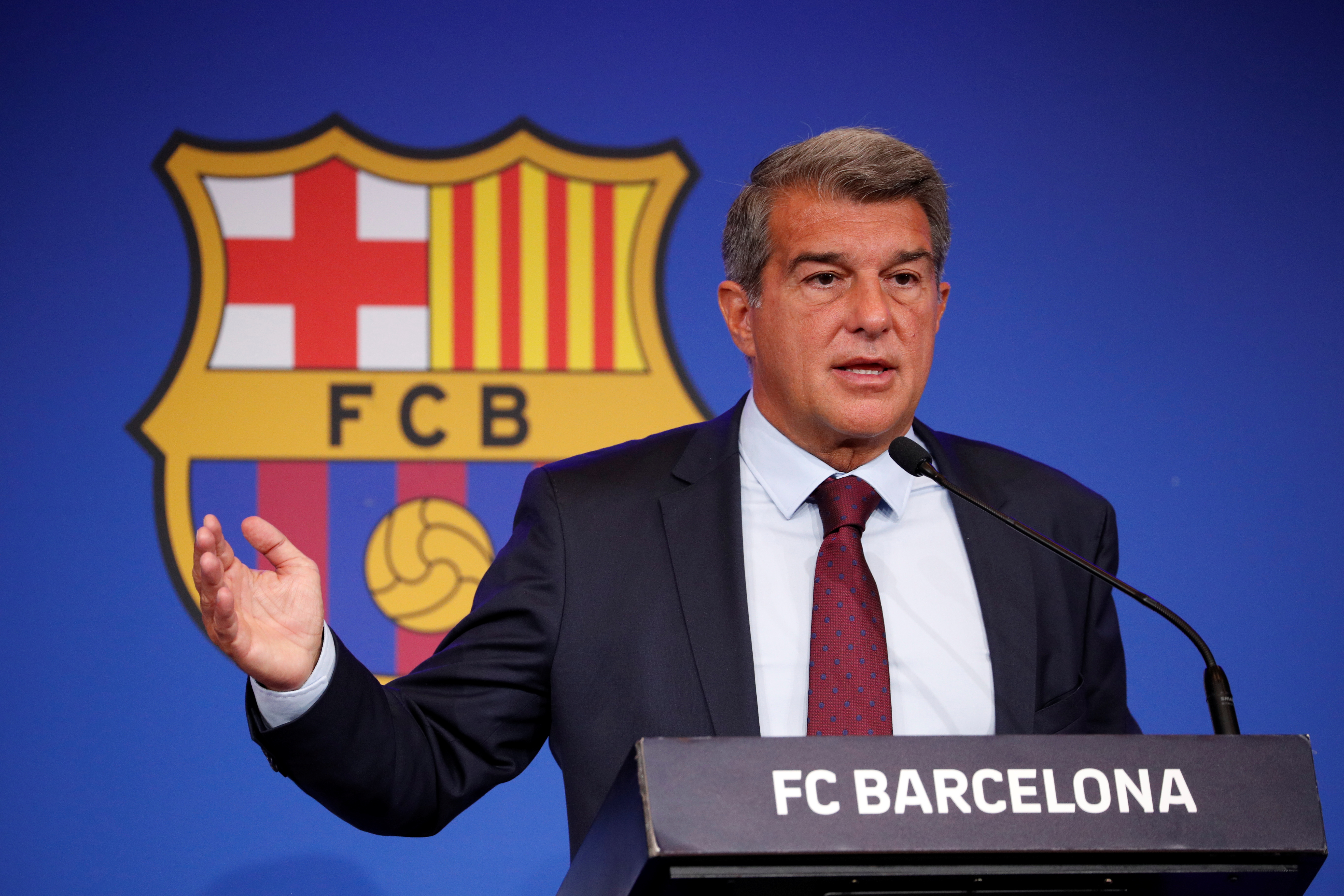 Joan Laporta, current president of FC Barcelona.  (Reuters)