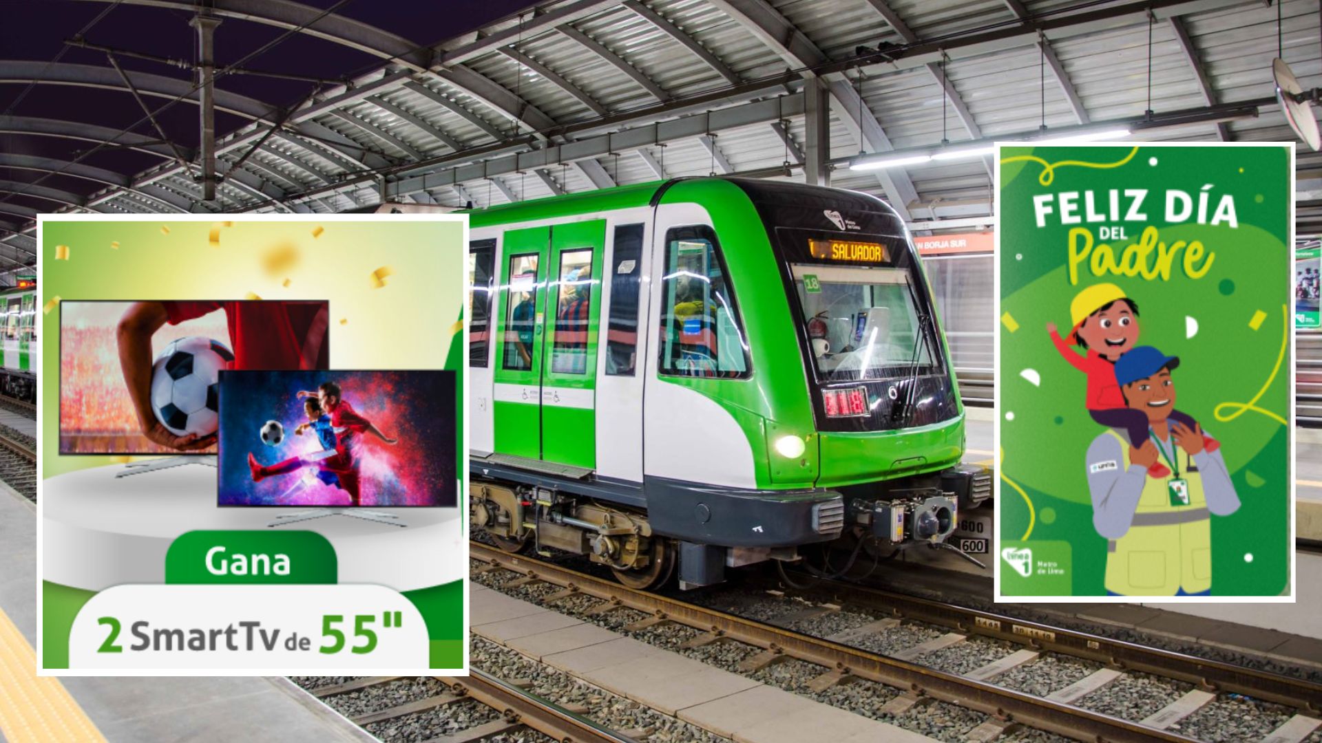 Línea 1 del Metro de Lima sorteará televisores y 40 tarjetas con 100 soles por el Día del Padre