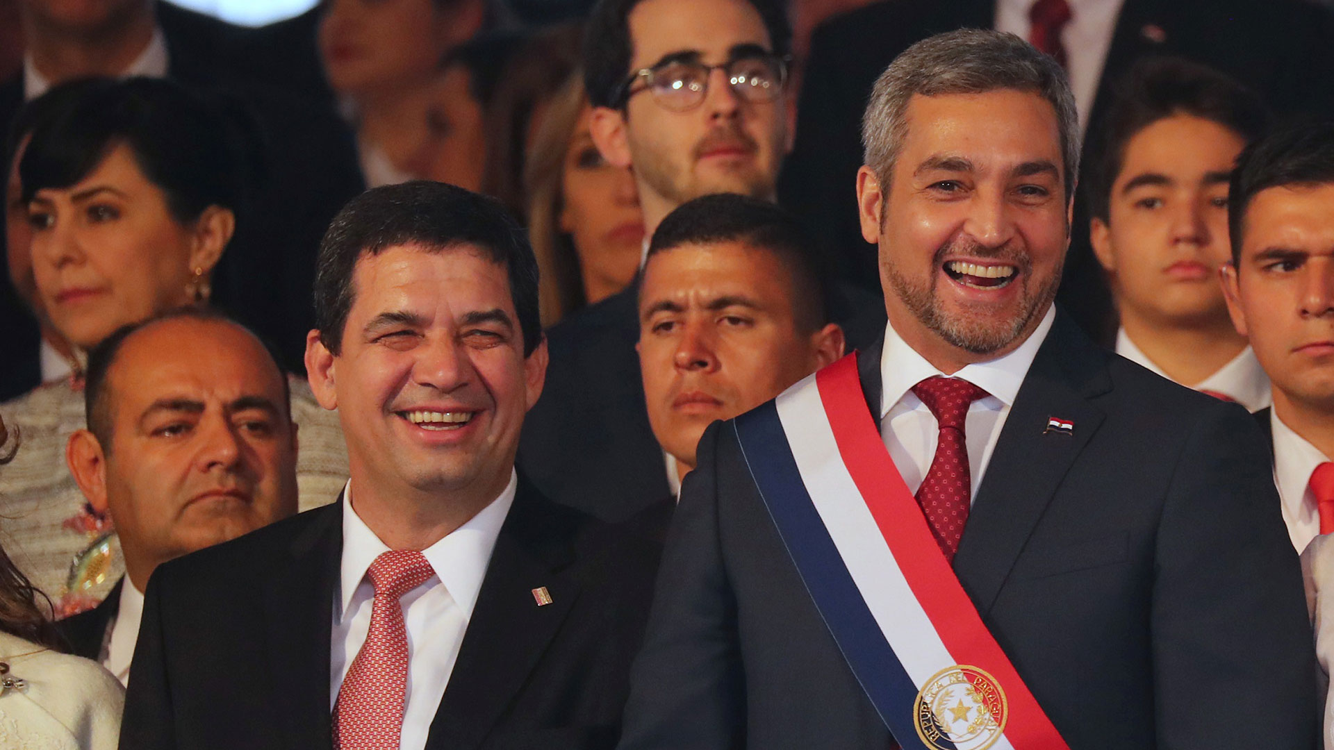 El presidente de Paraguay Mario Abdo Benítez y el vice Hugo Velázquez