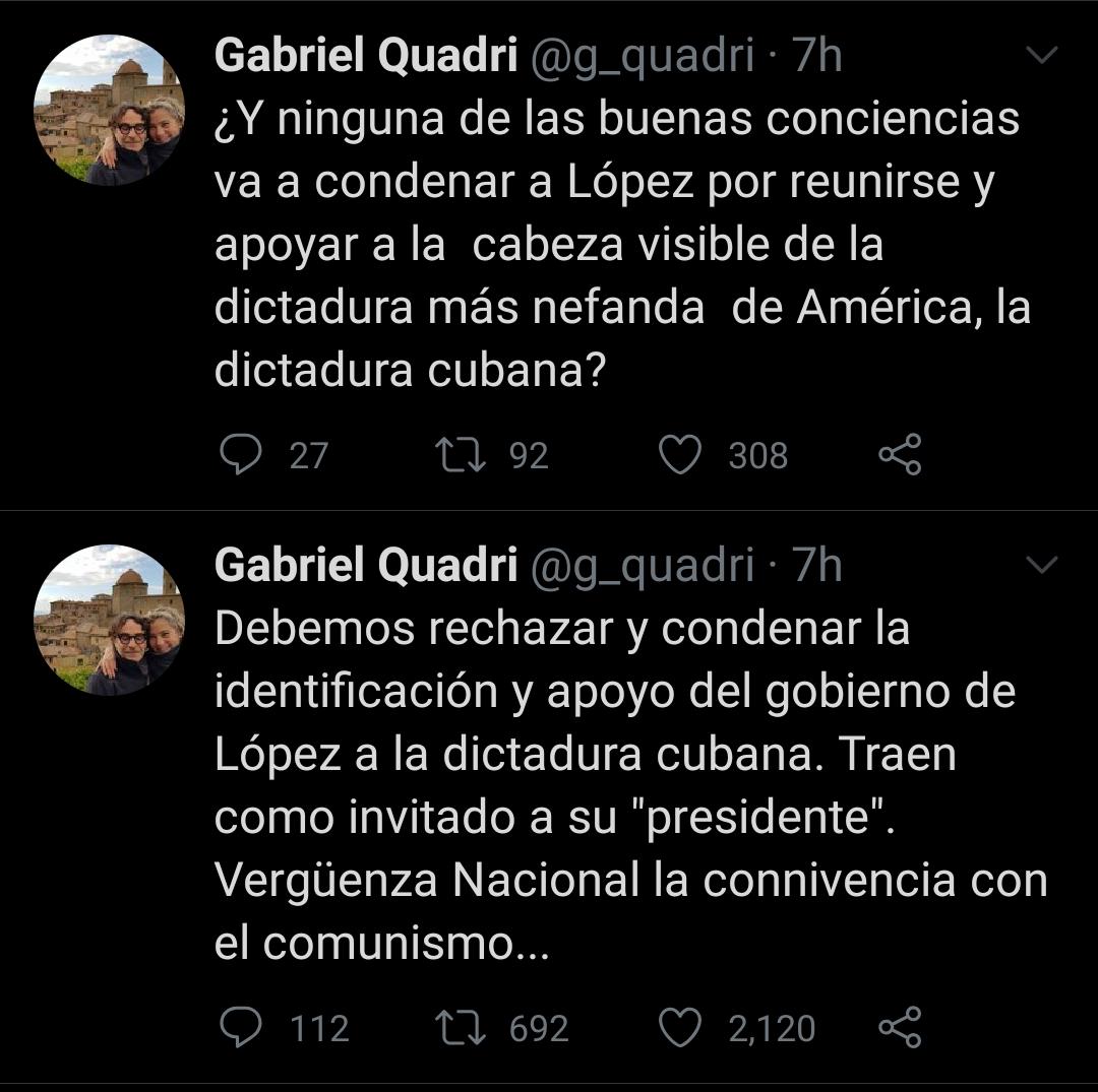 El panista nuevamente causó polémica en Twitter tras sus declaraciones sobre el gobierno cubano (Foto: Twitter/ @g_quadri)