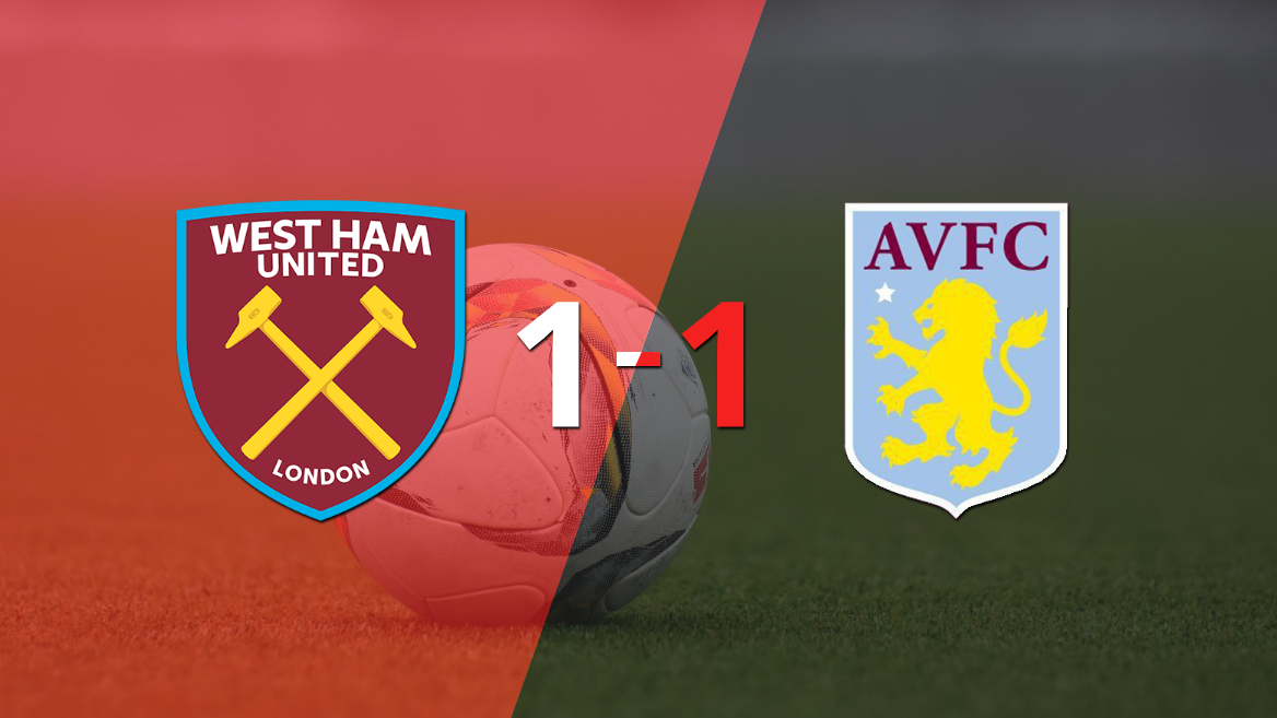 West Ham United logró sacar el empate de local frente a Aston Villa