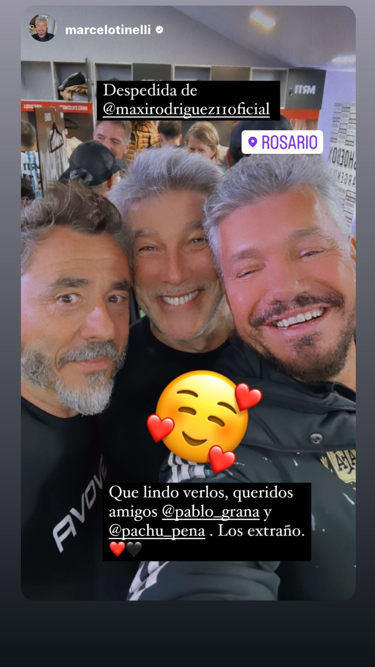 Tinelli, Pablo y Pachu, juntos en Rosario