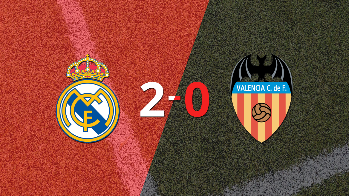 Real Madrid marcó dos veces en la victoria ante Valencia en el estadio Santiago Bernabéu