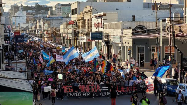 La manifestación de este sábado en Comodoro Rivadavia (Cortesia El Patagonico)