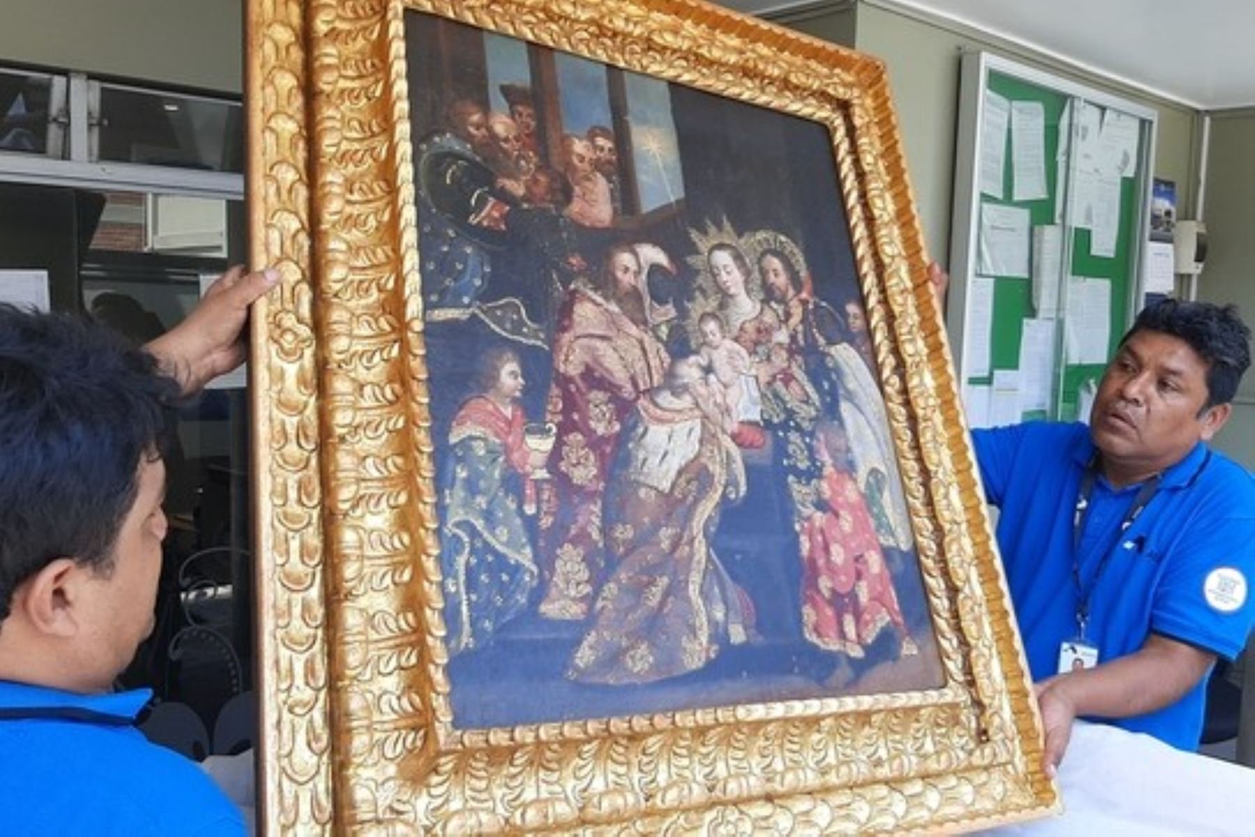 Pintura ‘Adoración de los Reyes Magos’ del siglo XVIII, robada de templo en Cusco, fue recuperada después de 16 años