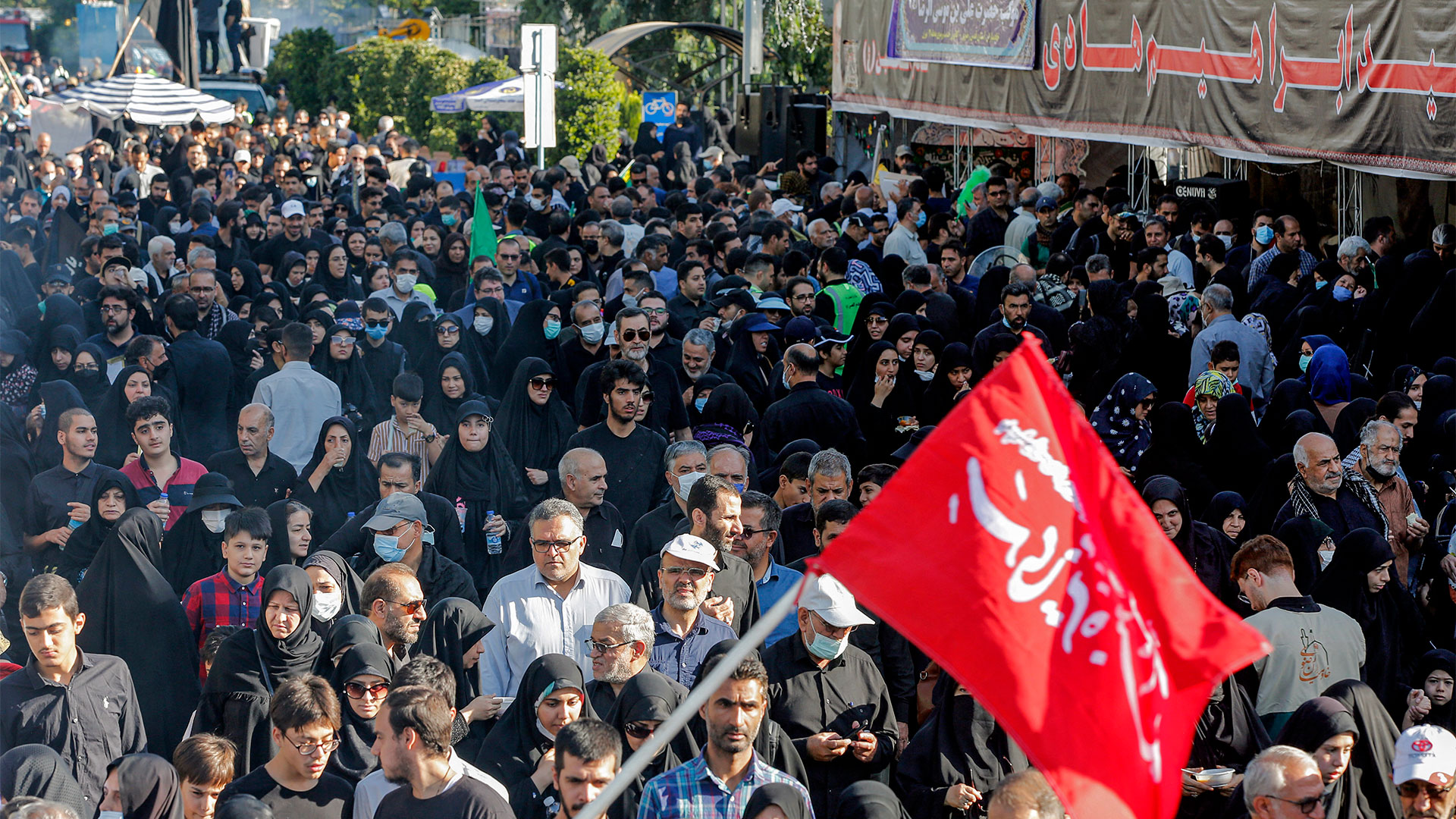 Massive protests in Iran over the death of Mahsa Amini (Photo by AFP)