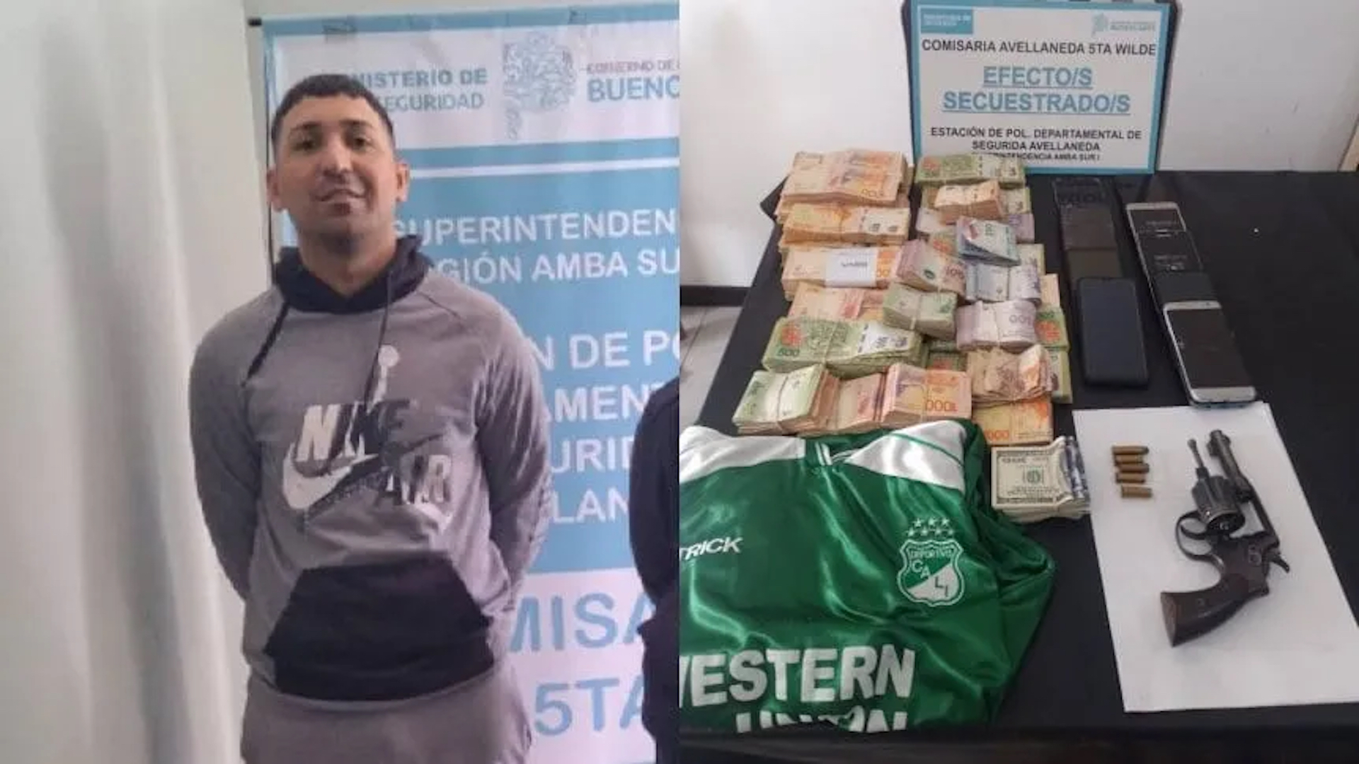Confiscan camiseta de Deportivo Cali en redada policial contra jefe barrista de Racing