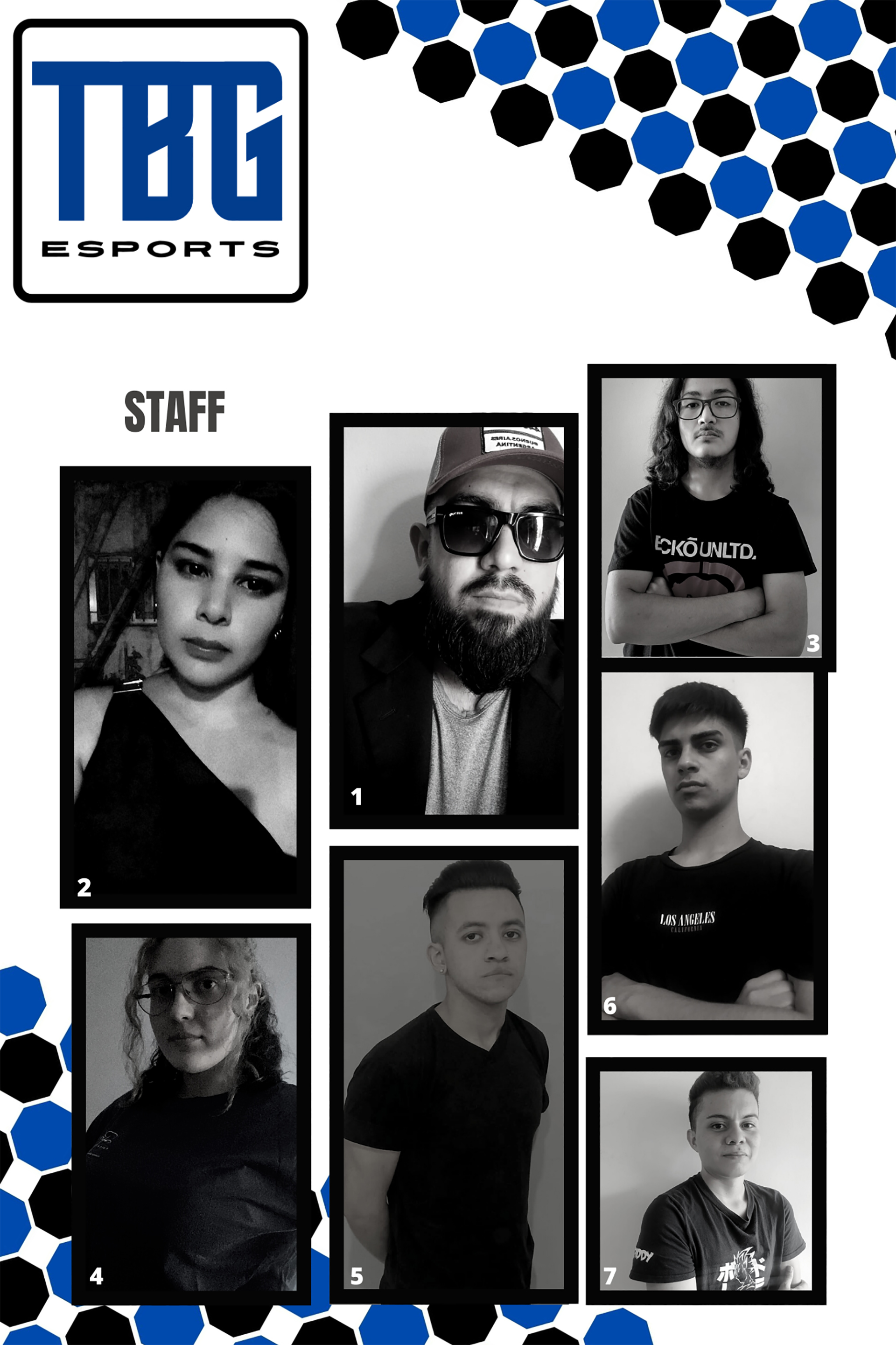 1. Maro 2. Micalea (CM), 3. Davidonekill, 4. Pinki, 5. Dark-Coss, 6.Chager, 7. Comig | TBG Esports