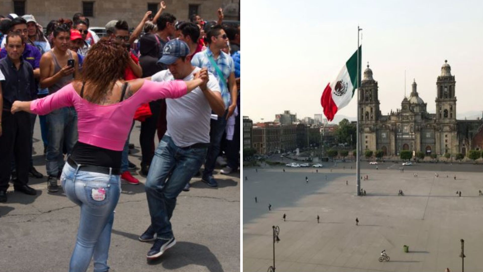 El gobierno de la Ciudad de México anunció un gran baile con varios sonideros en el Zócalo, entre ellos La Changa (Cuatorscuro/Reuters)