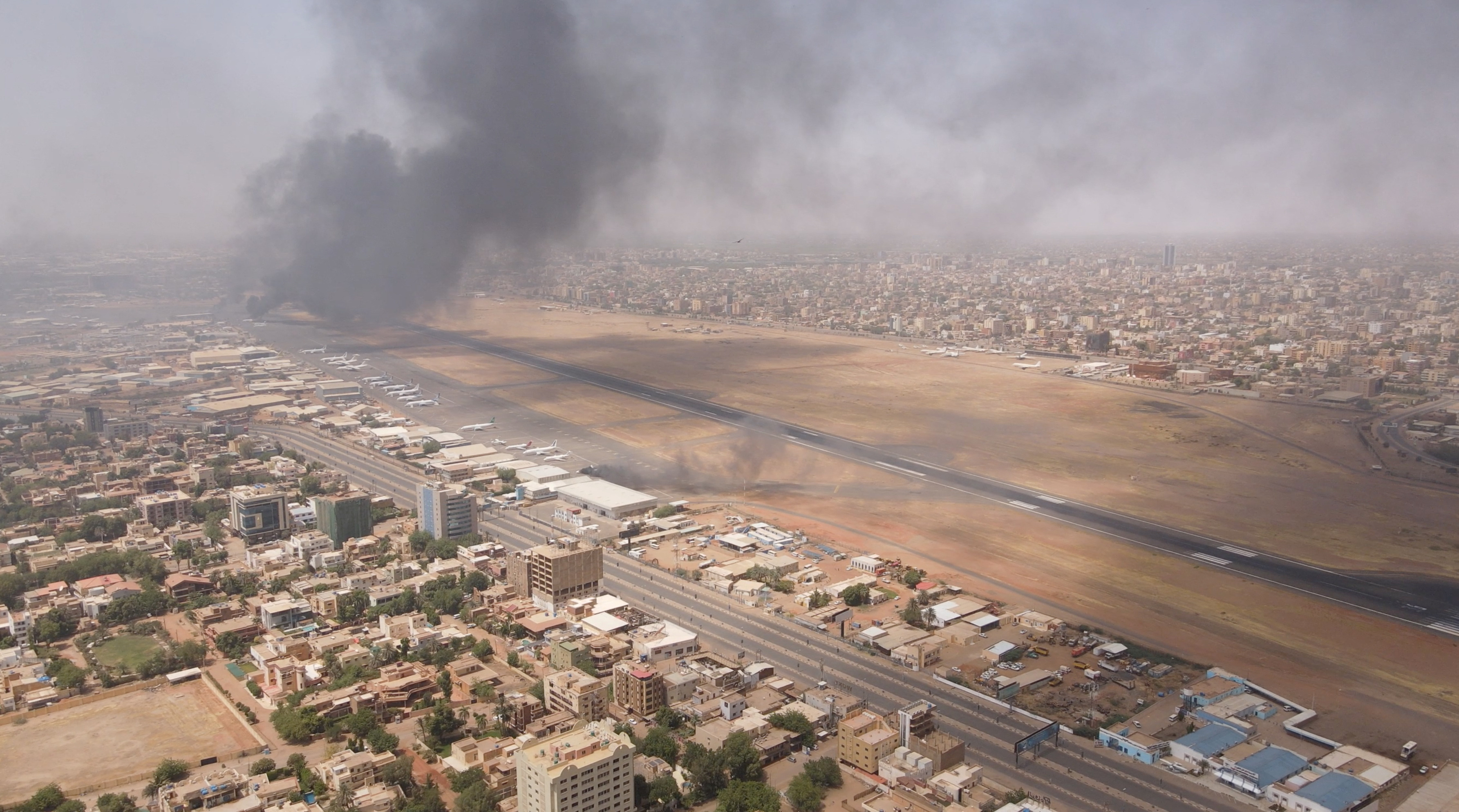 The army and paramilitaries clash in a power struggle in Khartoum (Instagram @lostshmi/via REUTERS)