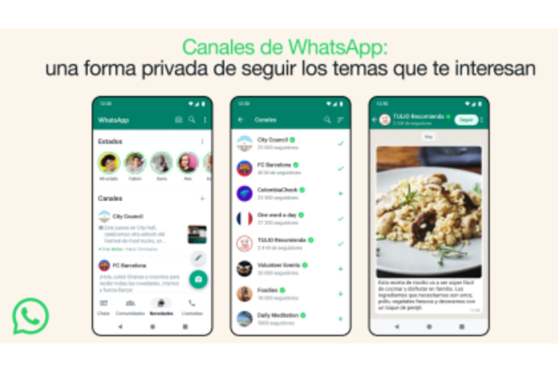 La nueva función de WhatsApp, los canales. (WhatsApp)