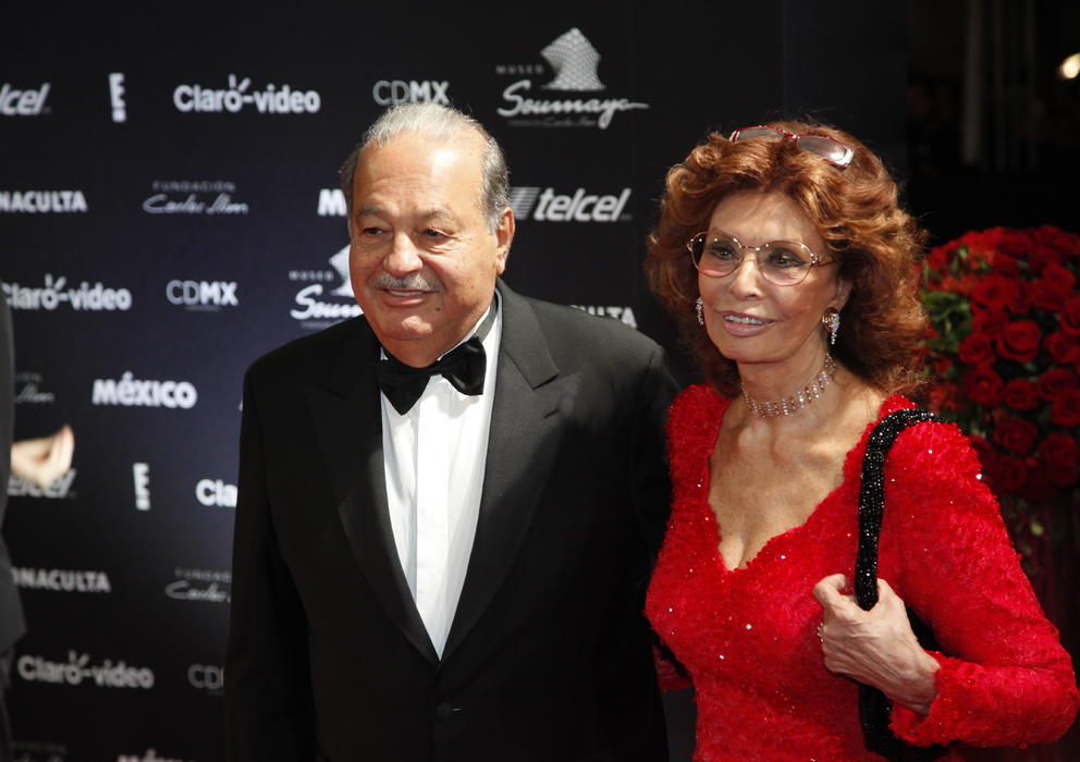 Carlos Slim organizó una fiesta para la actriz en 2014.