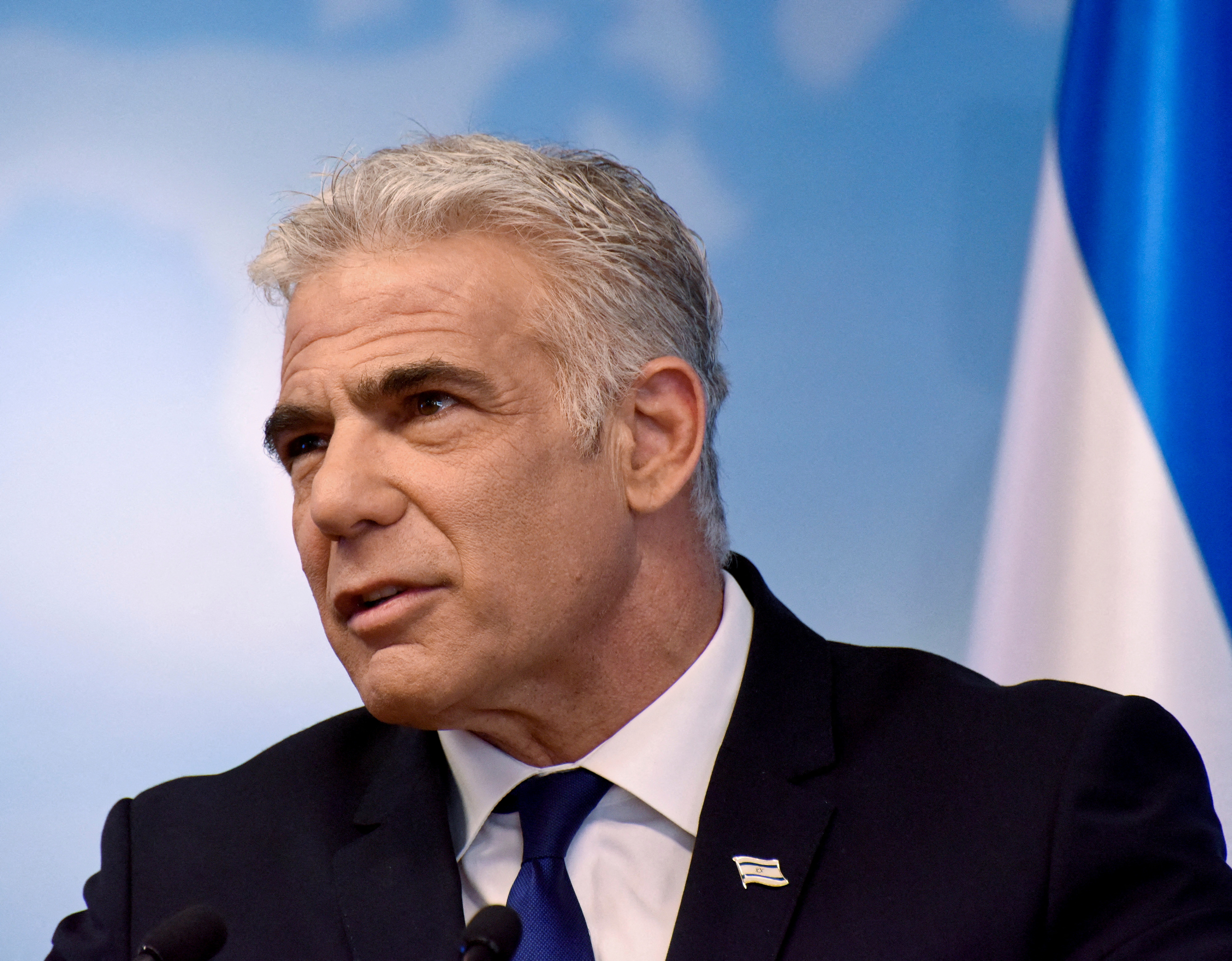 El canciller israelí Yair Lapid (Debbie Hill/Pool via REUTERS)