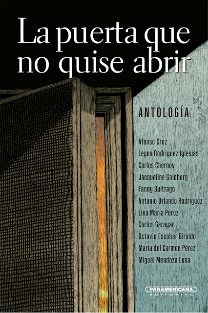 Cover of the book "The door that I did not want to open", an anthology of Ibero-American short stories.  (Panamerican Editorial).