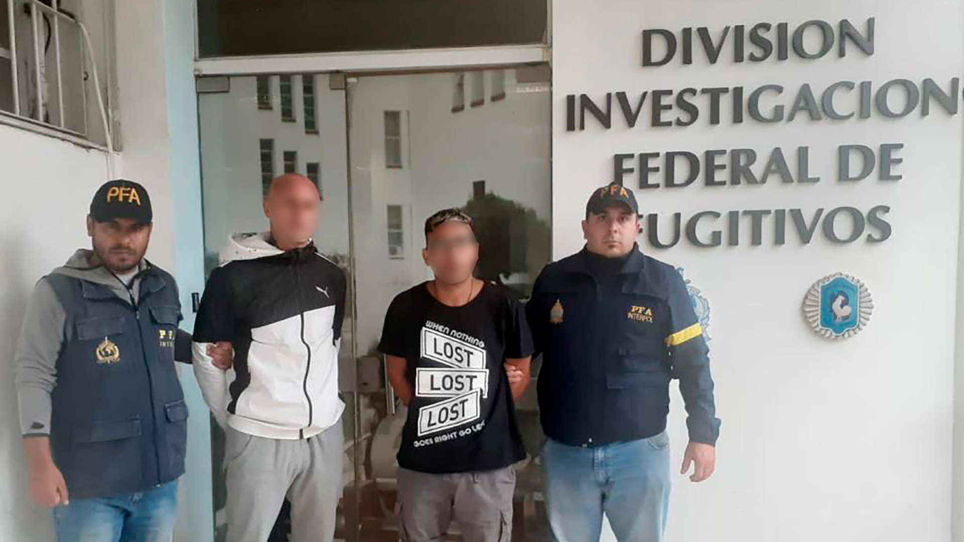 Interpol de la PFA atrapó en La Plata a dos prófugos de la Justicia de Uruguay por el crimen de un hotelero