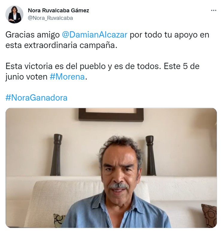 Damián Alcázar Llamó A Votar Por La Morenista Nora Ruvalcaba En