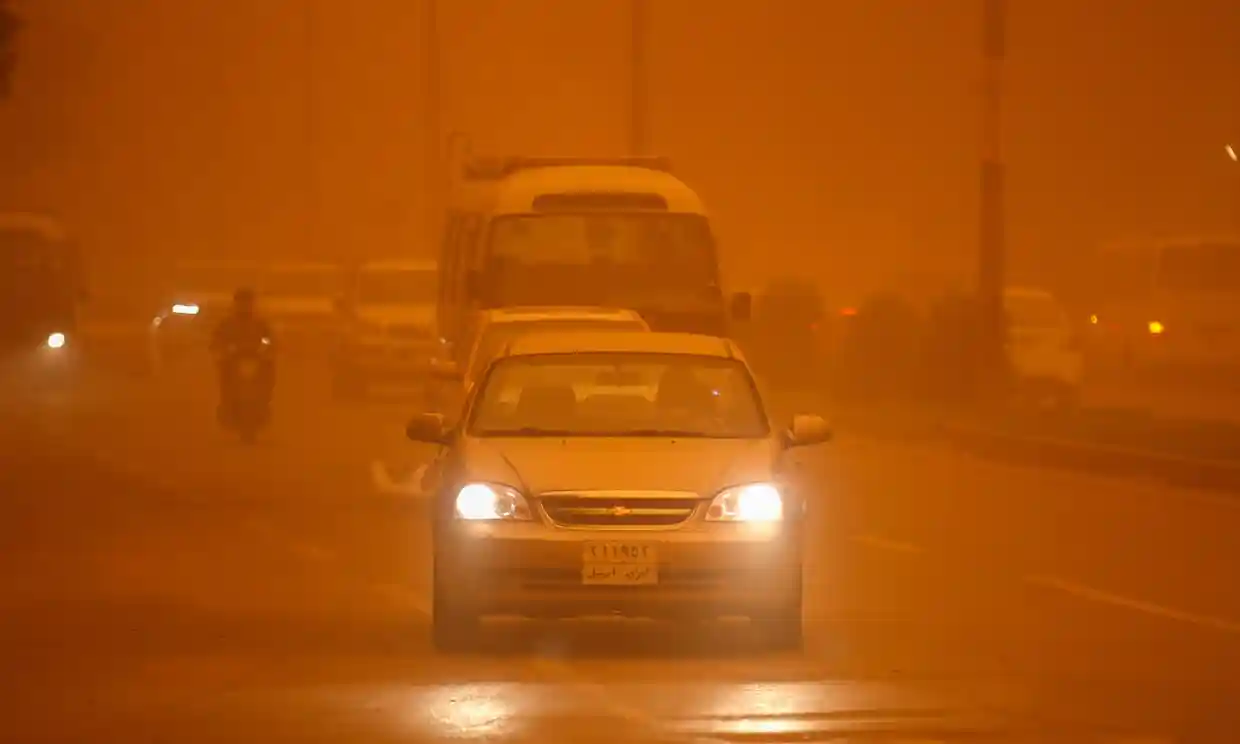 Desde abril Irak está sufriendo fuertes tormentas de arena que producen hospitalizaciones por afecciones respiratorias. Fotos: Getty Images