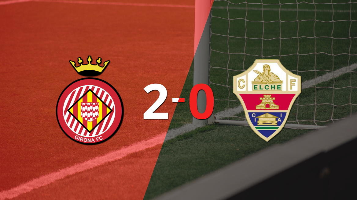 En su casa, Girona derrotó por 2-0 a Elche