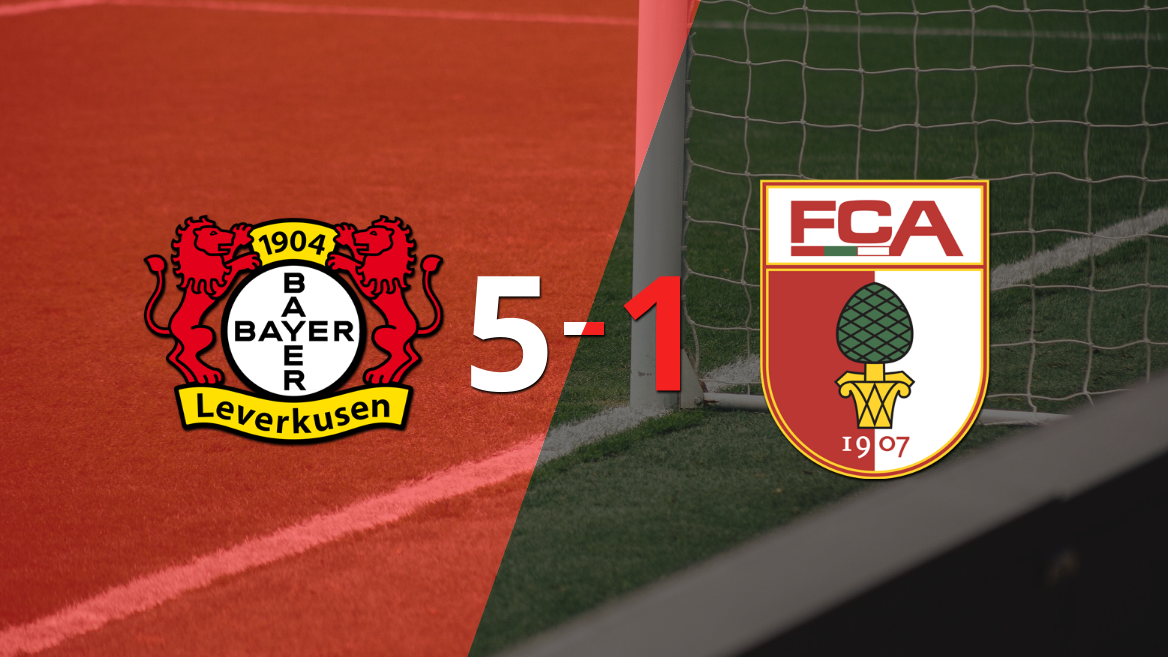 Bayer Leverkusen aplastó a Augsburg con hat-trick de Moussa Diaby