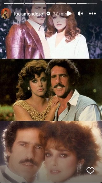 Lucía Méndez y Andrés García actuaron juntos en la telenovela de 1985 "Tú o nadie" (Instagram/@luciamendezof)