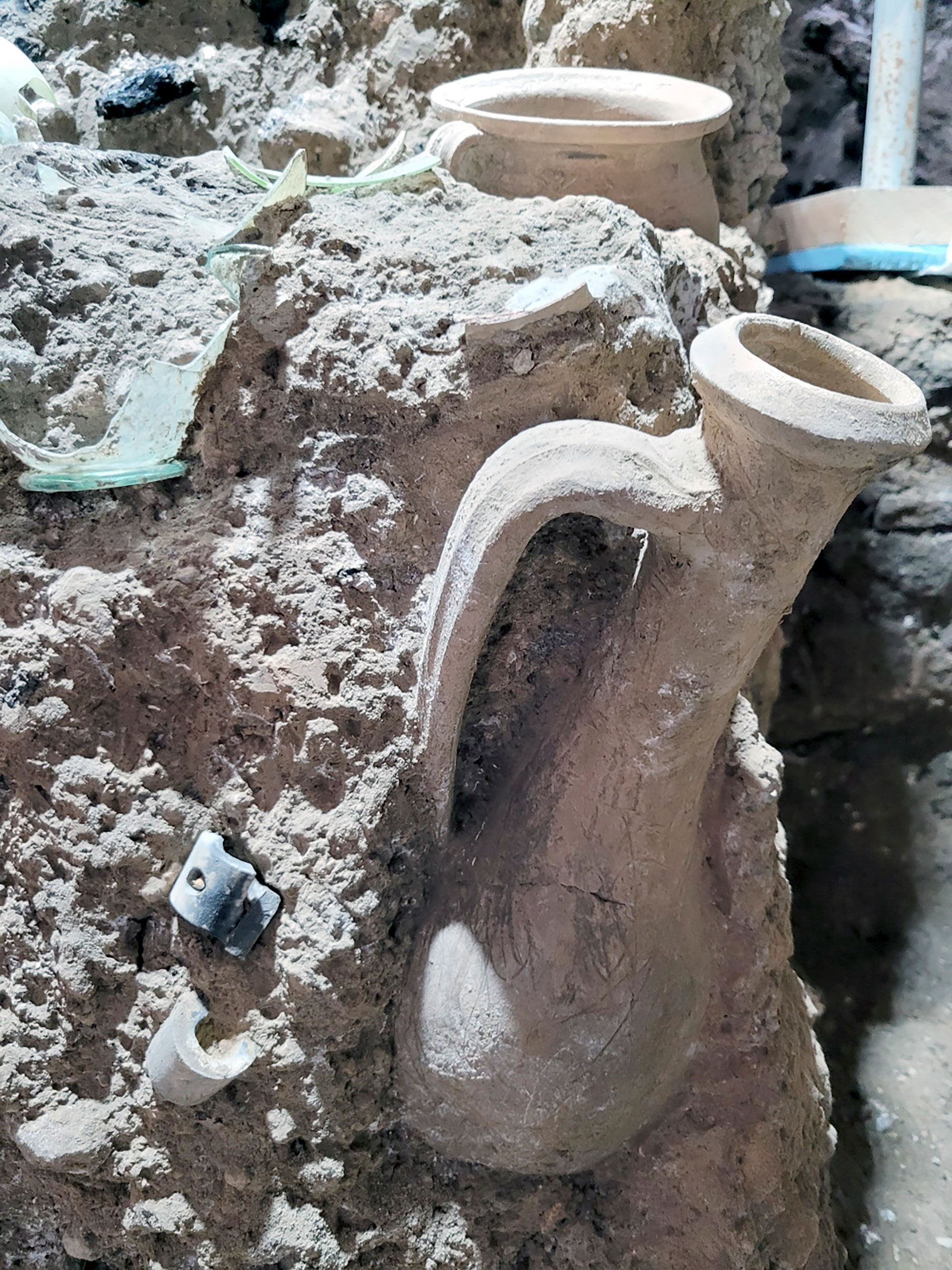 El hallazgo de estas estancias amuebladas ofrece información sobre las clases medias y bajas de Pompeya, “la mayor parte de su población pero poco representada en las fuentes”. EFE/Parque Arqueológico de Pompeya