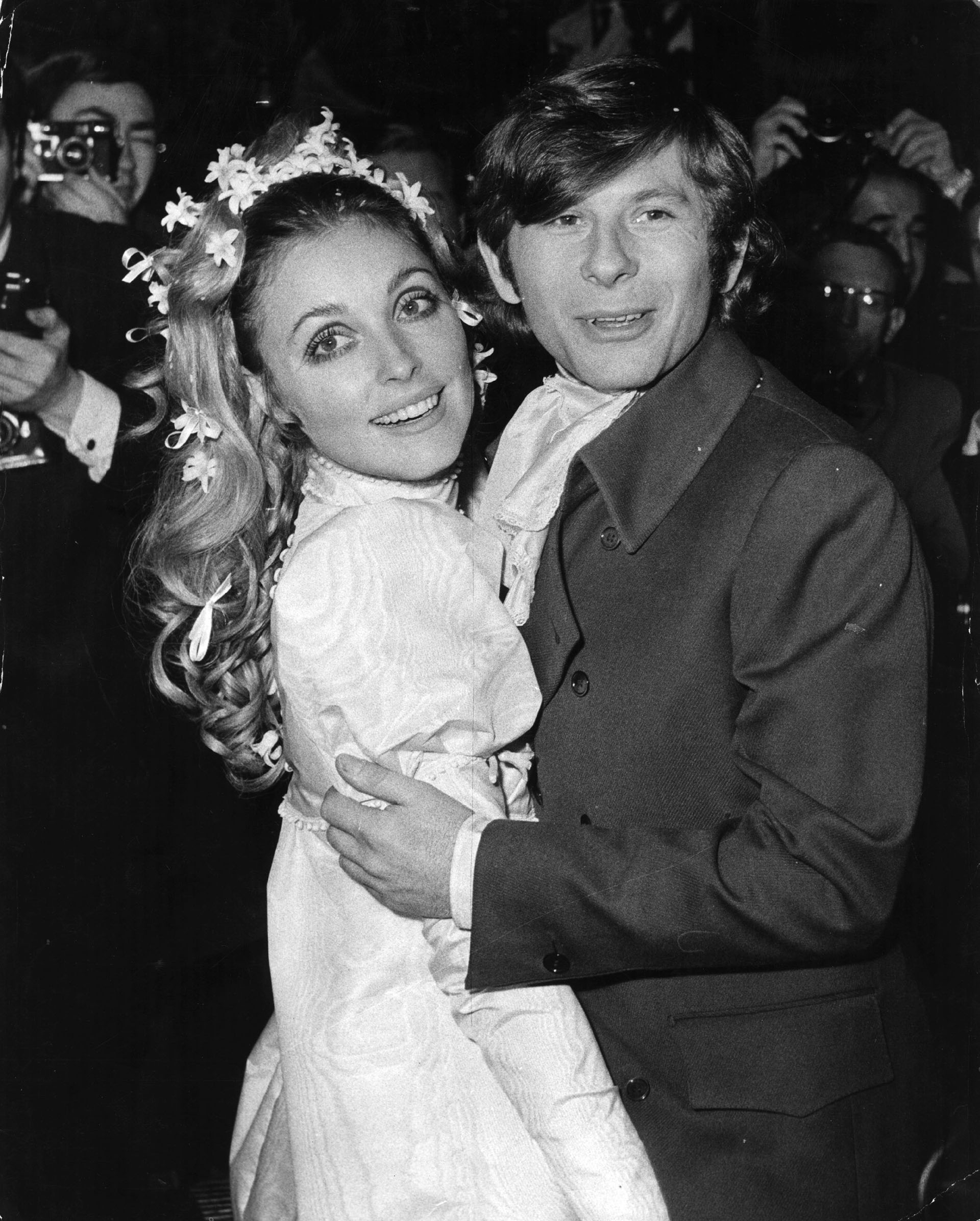 Sharon Tate en su boda con el director Roman Polanski (Keystone/Getty Images)