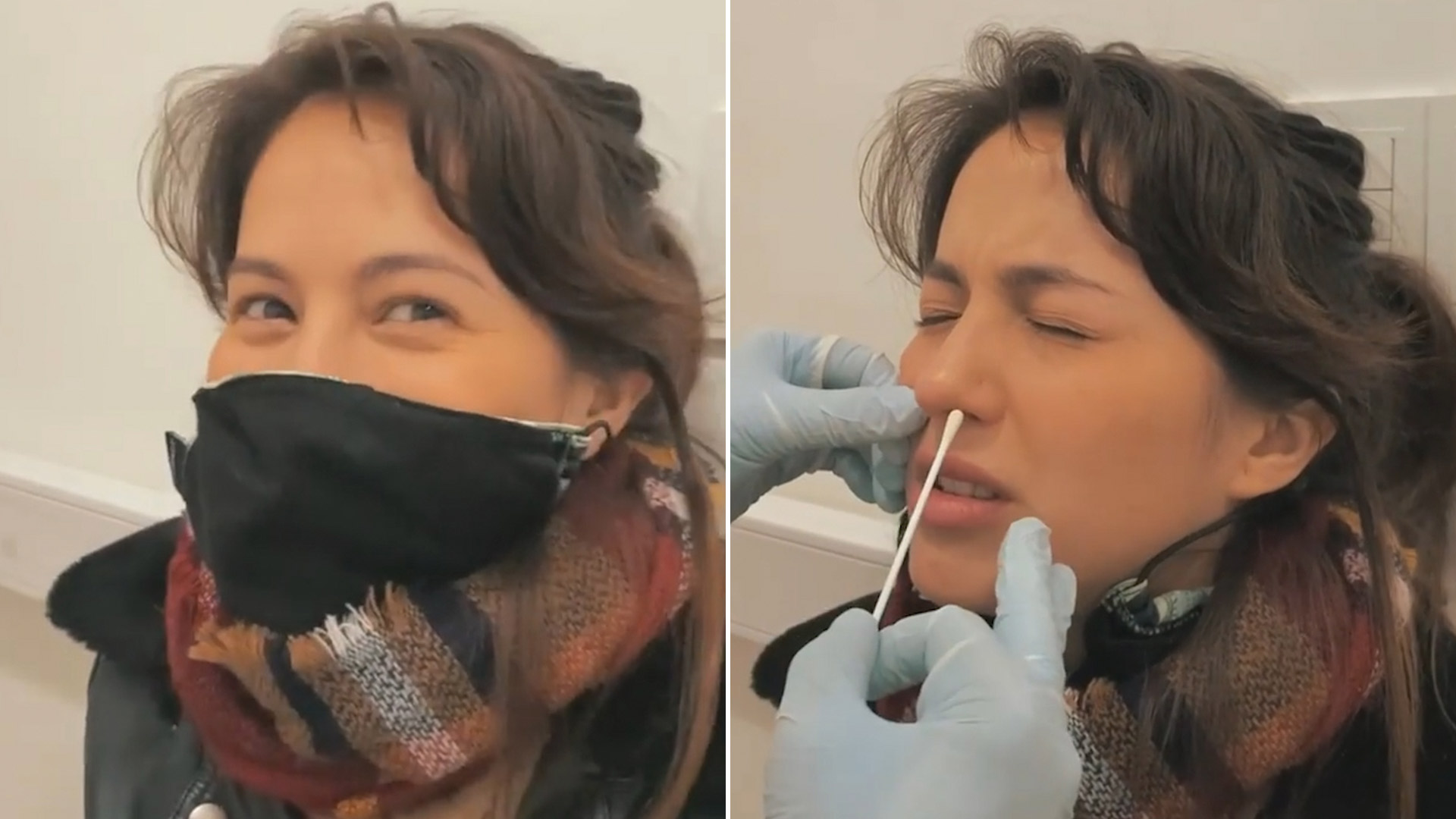 Flor Vigna mostró en un video cómo le realizaron el hisopado de coronavirus: “Lloro, pero no de dolor”