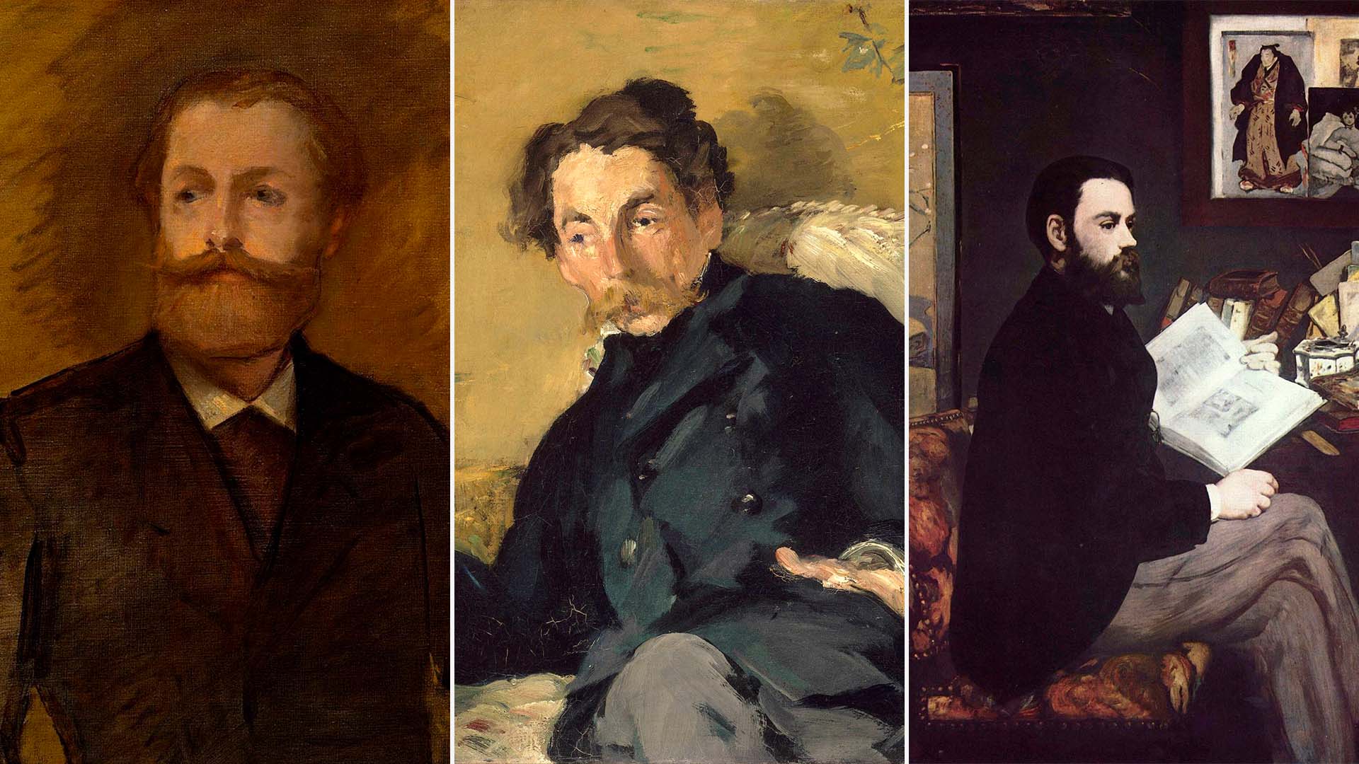 Antonin Proust, extracto de retrato de Mallermé y Zola, por Manet 