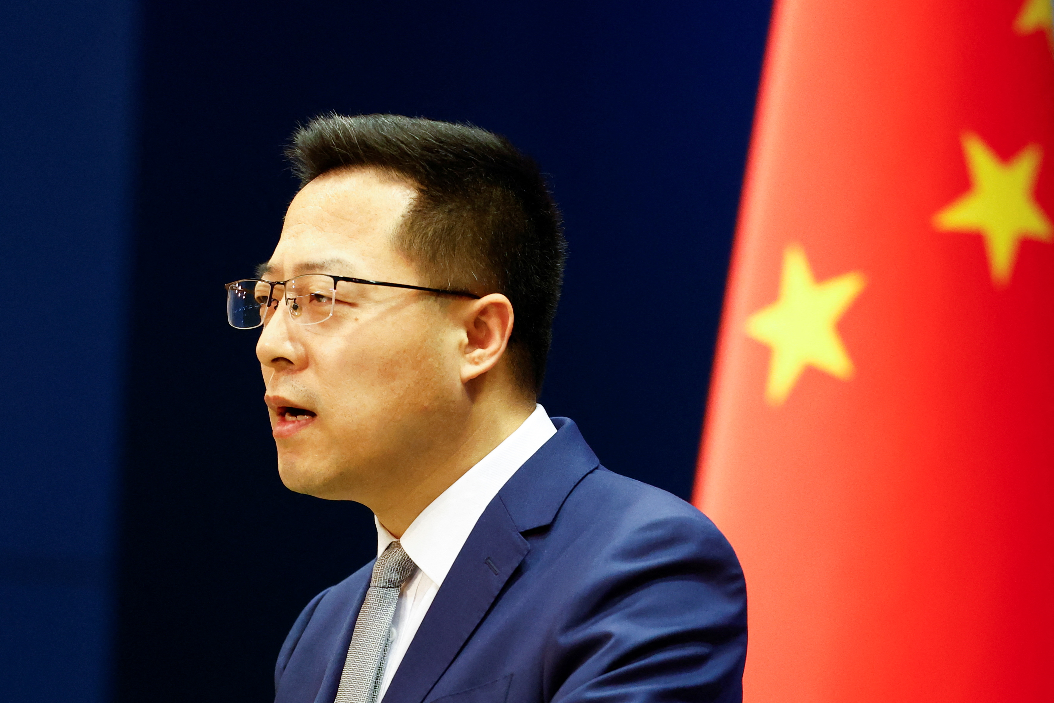 El portavoz del Ministerio de Asuntos Exteriores de China Zhao Lijian