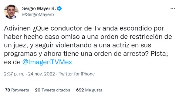 (Twitter/@SergioMayerb)