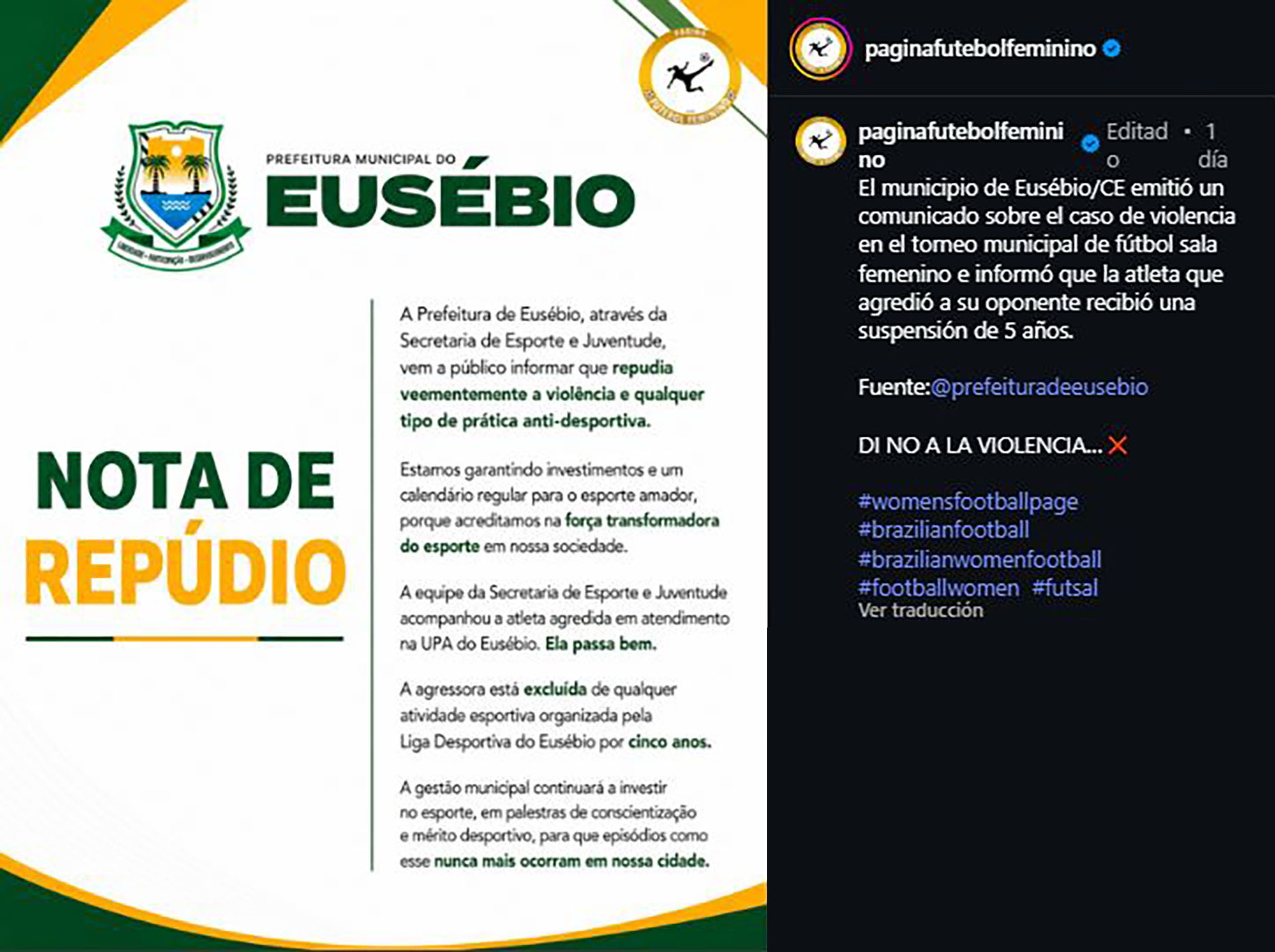 Conmoci&oacute;n en Brasil: una futbolista le pate&oacute; la cabeza a su rival y fue suspendida por 5 a&ntilde;os