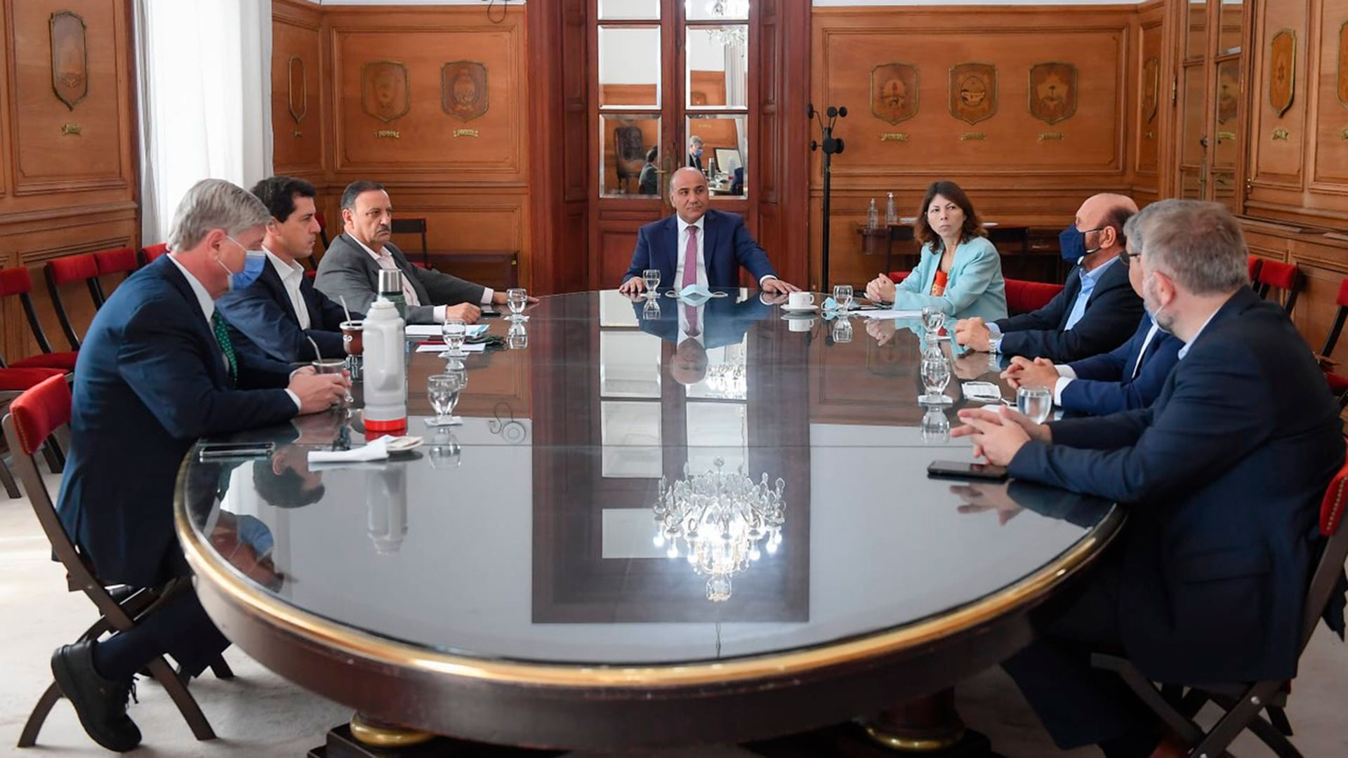 Wado de Pedro y Manzur recibieron a gobernadores en la Casa Rosada para propiciar un aval al Presupuesto en el Congreso (Jefatura de Gabinete)