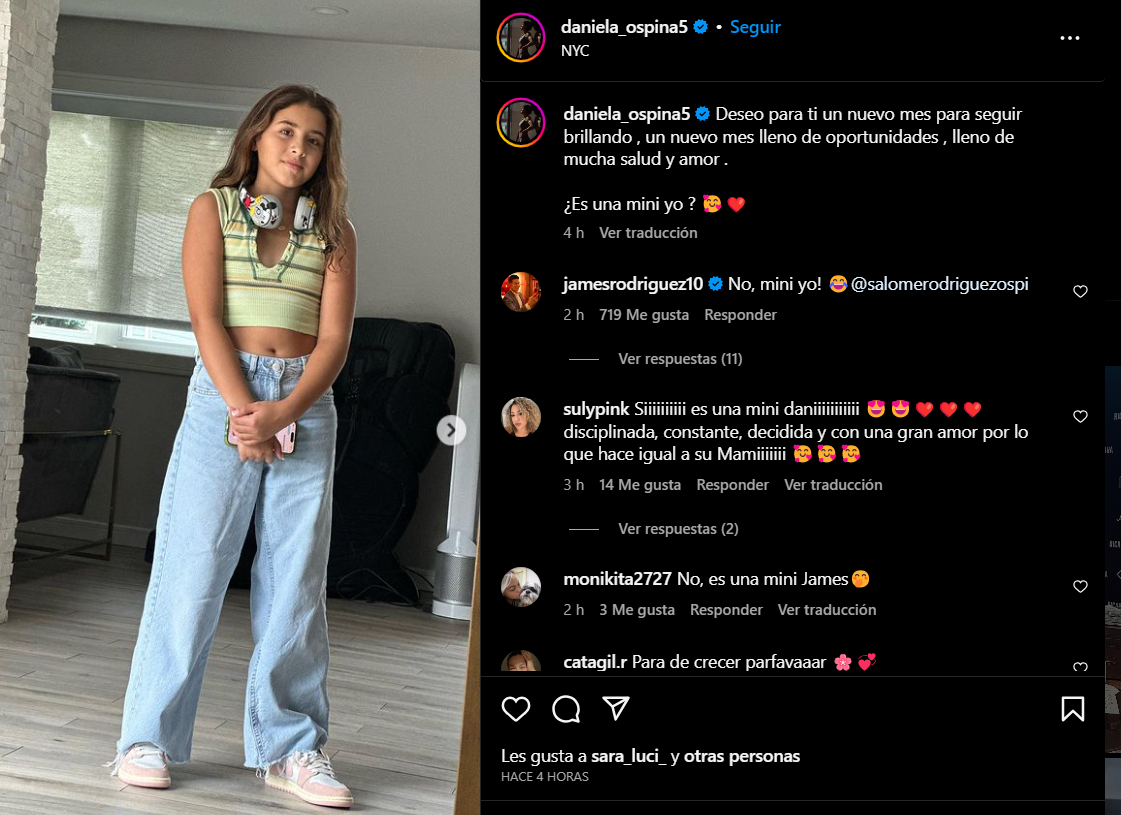 Salomé, hija de Daniela Ospina y James Rodríguez, es protagonista de un  debate entre los internautas: ¿A quién se parece más? - Infobae