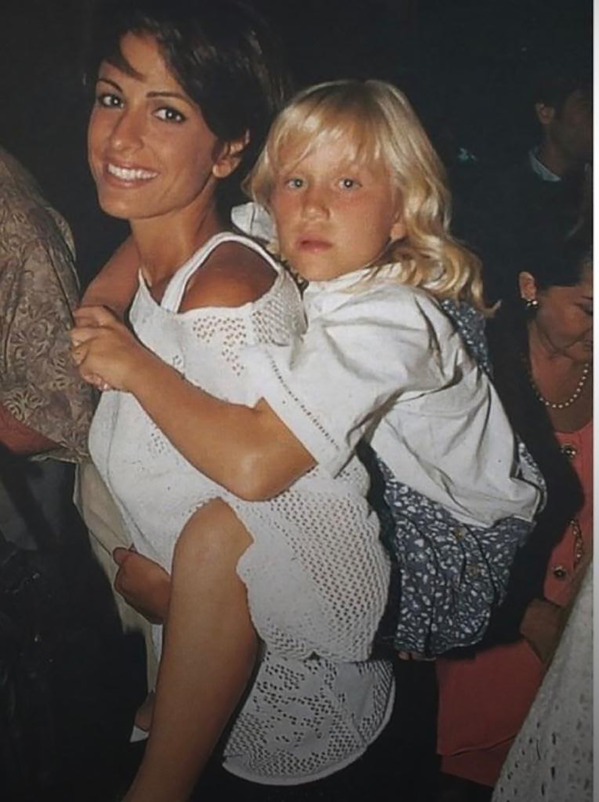 Daniela Cardone y su hija, Brenda Gandini, en 1993