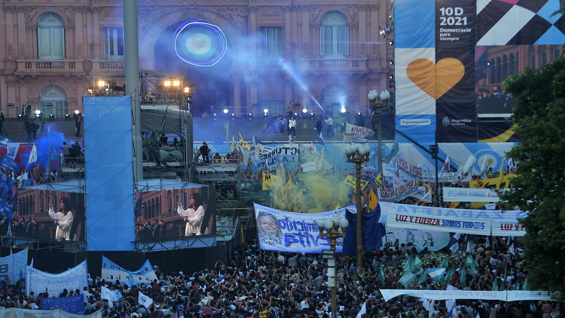 Cristina Kirchner brindó un duro discurso ante la militancia peronista (Gustavo Gavotti)