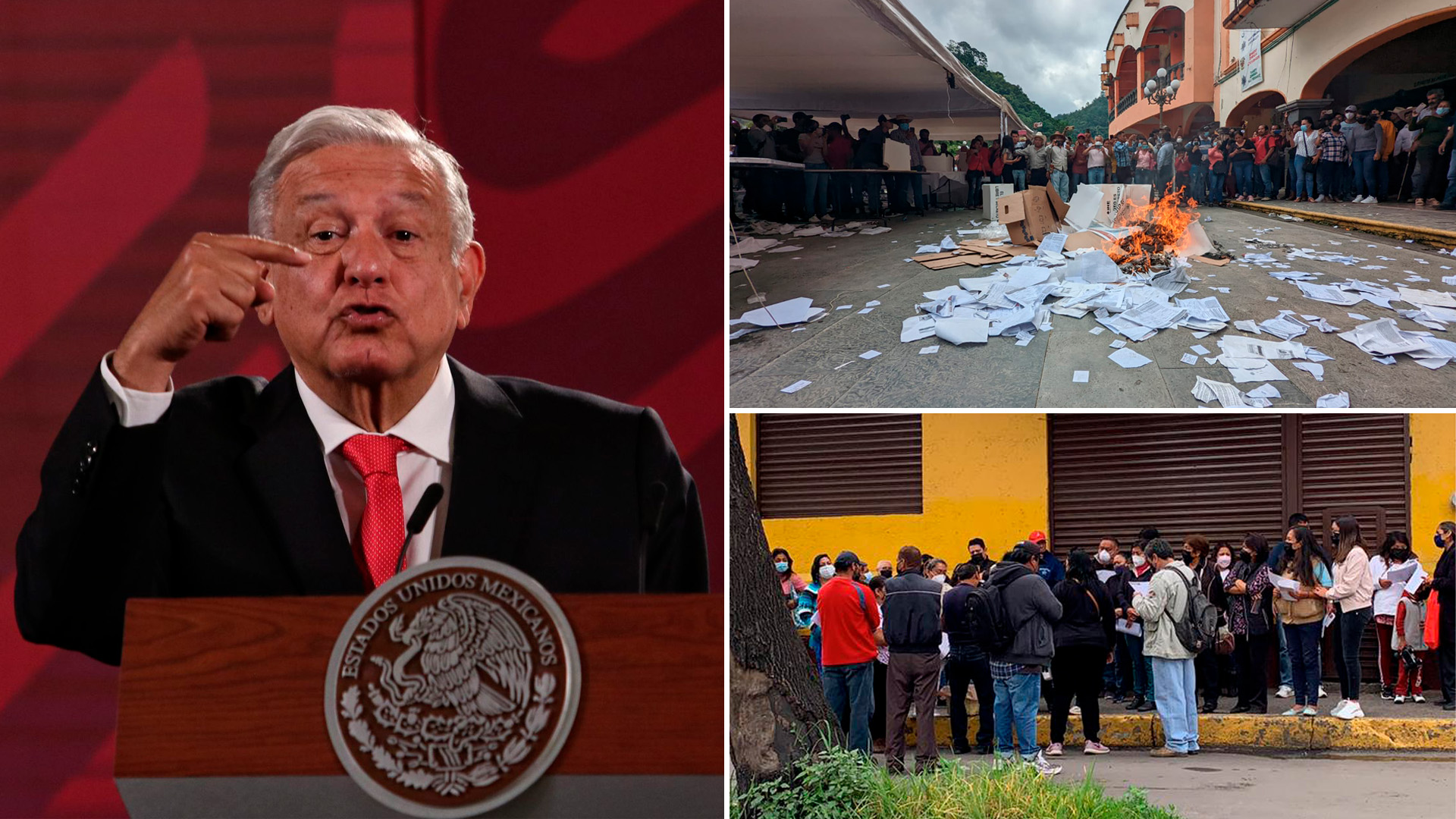 President López Obrador stated that there were some inconsistencies during the process (Cuartoscuro/ Andrea Murcia Twitter/ @rodrigo_dector Twitter/ @chemikal_cat)