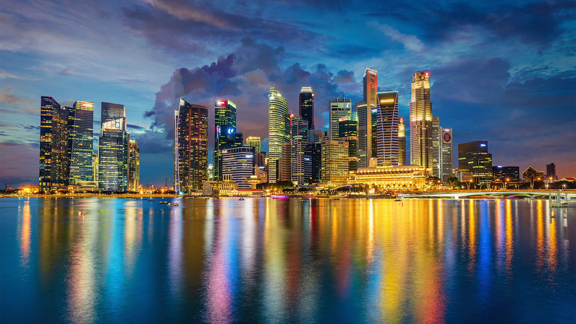 Vista panorámica de la bahía de la ciudad de Singapur, capital de la segunda nación más rica del mundo. (Getty)