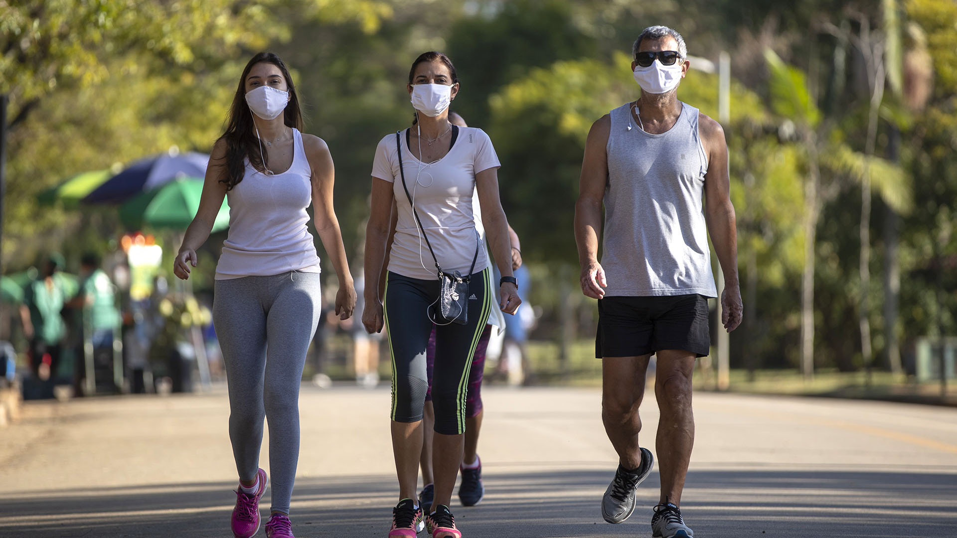 Los parques reabrieron en San Pablo (AP/Andre Penner)