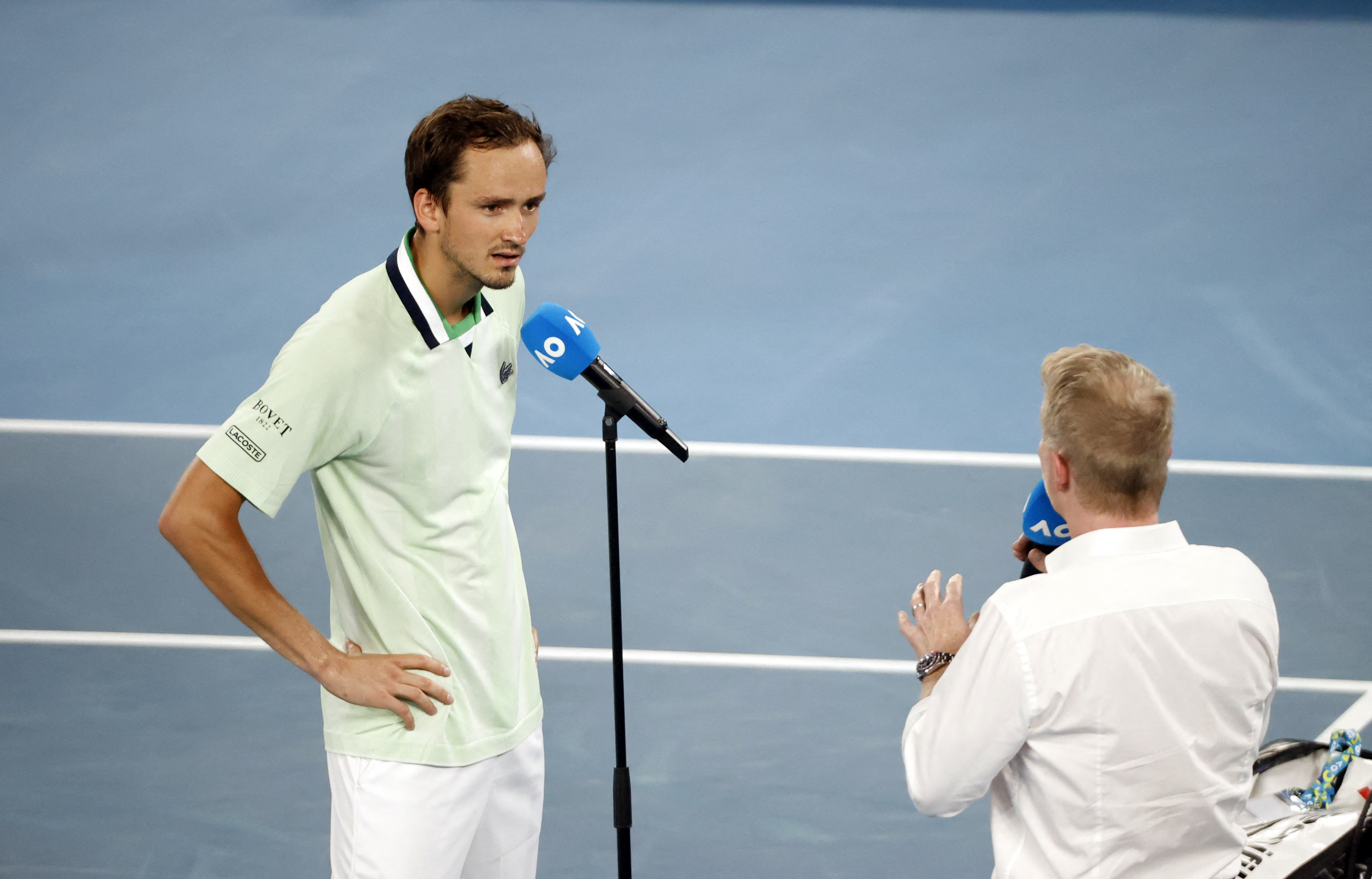 Daniil Medvedev tuvo un fuerte cruce con el público durante y después de su partido con Nick Kyrgios en el Australian Open (Foto: REUTERS)