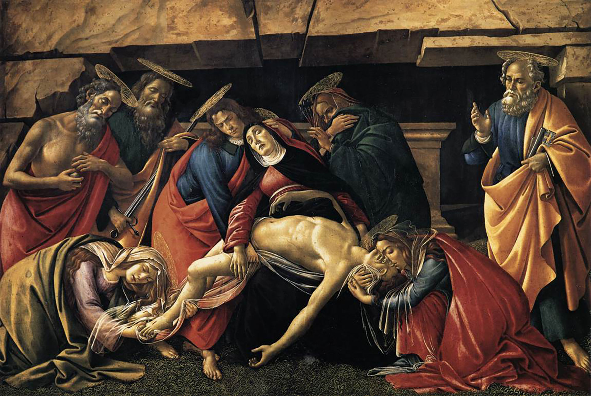 "Lamentación ante Cristo muerto", de Botticelli