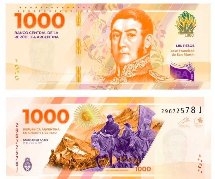 Cómo es el nuevo billete de $1.000 con la imagen de San Martín que prepara  el Gobierno - Infobae