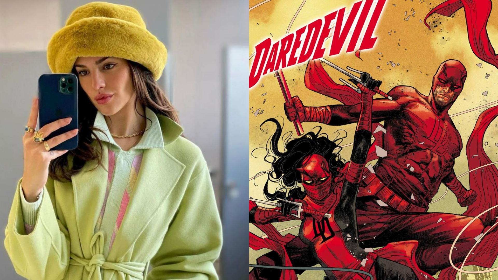 En una serie del cómic disponible en Disney Plus es Elodie Yung quien interpreta a Elektra.  (Captura Instagram: eizagonzalez // Imagen Marvel Cómics)