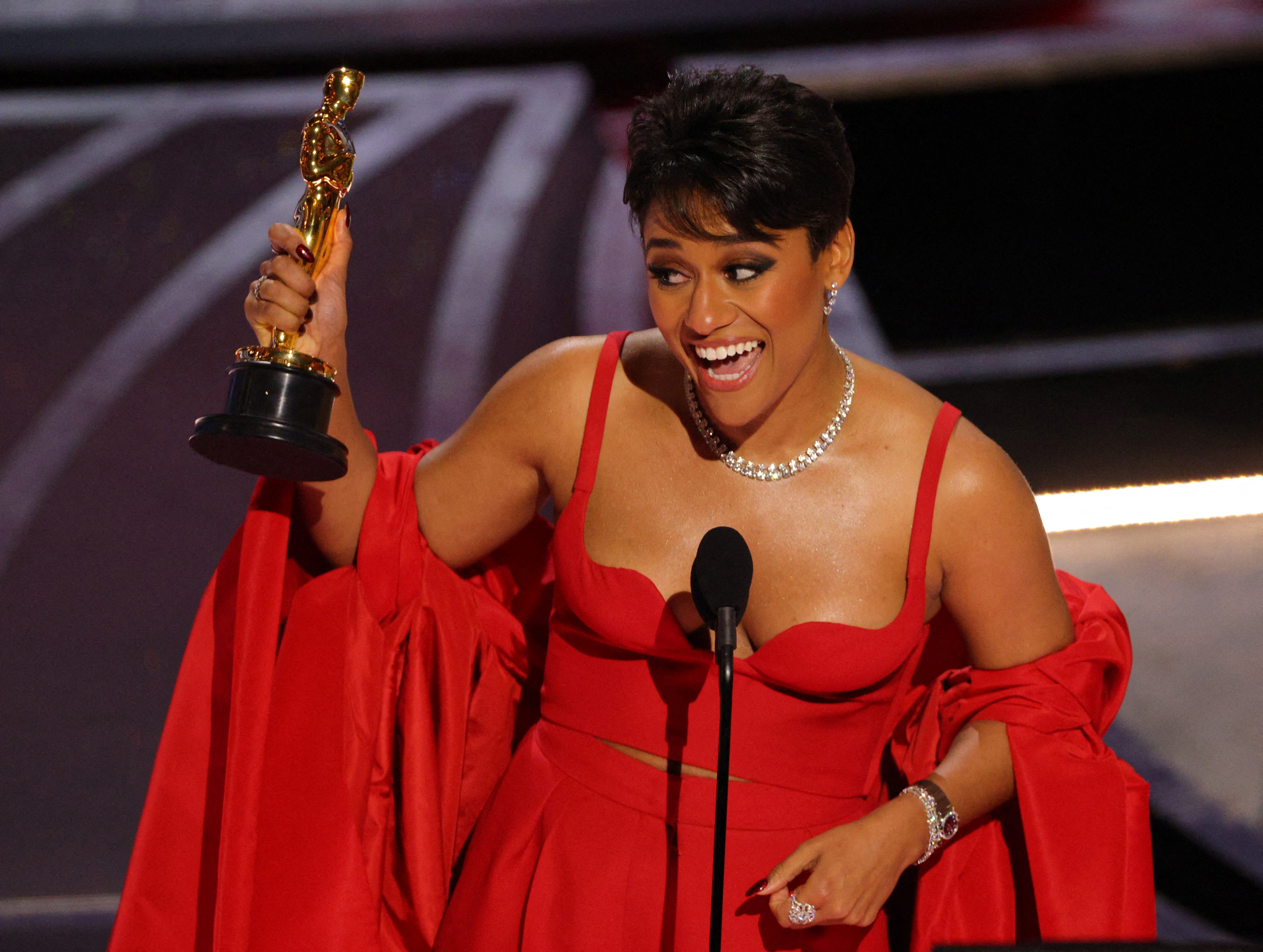 Ariana DeBose won Best Supporting Actress (REUTERS/Brian Snyder)