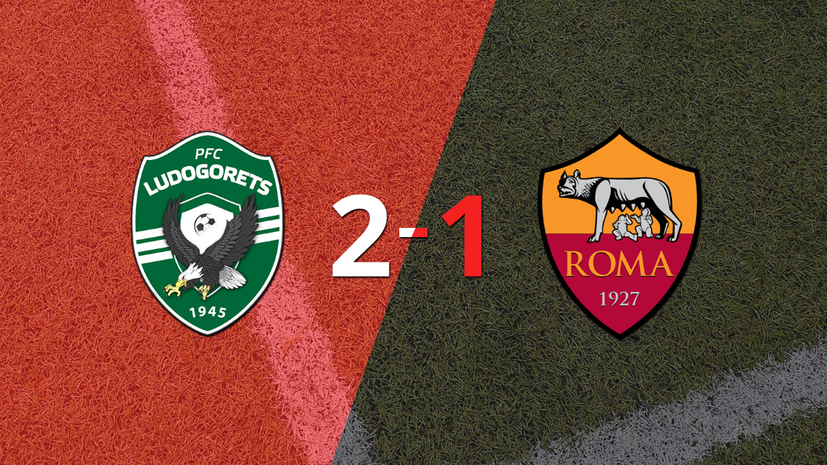 Con la mínima diferencia, Ludogorets venció a Roma por 2 a 1