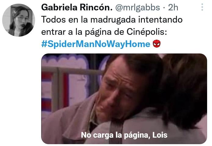 Spider-Man: No Way Home: Estos son los memes que dejó la caída de la web de  Cineplanet, Cinemark y Cinépolis en plena preventa - Infobae
