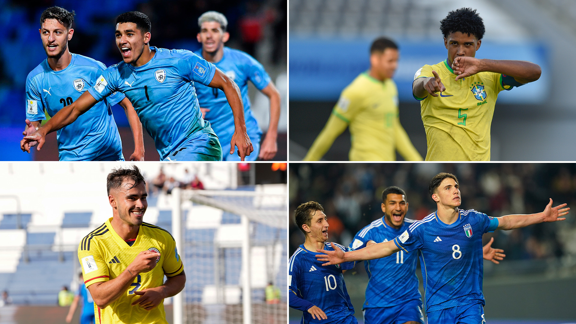 Israel-Brasil y Colombia-Italia abren los cuartos de final del Mundial Sub 20: hora, TV y formaciones